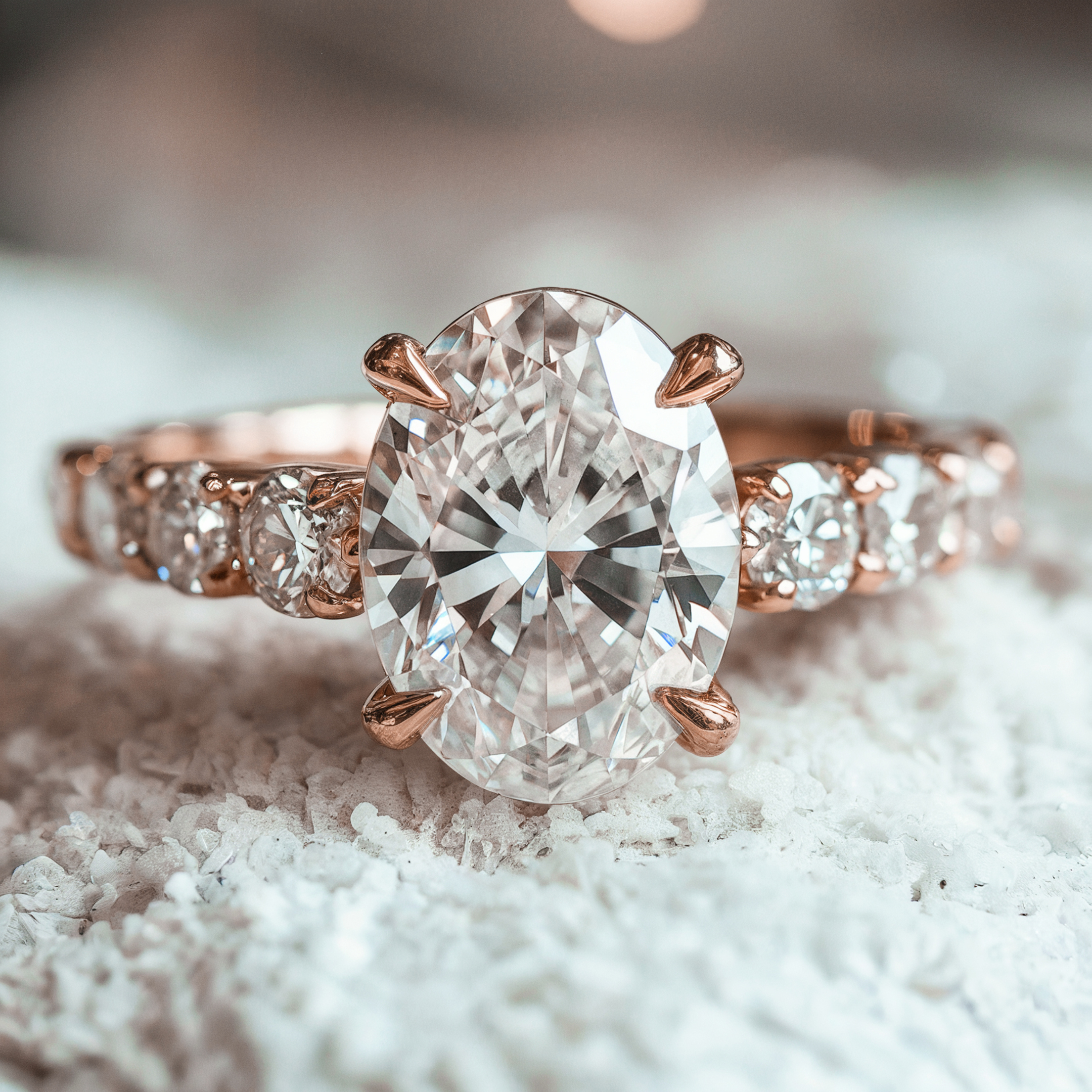 セレスティン 4CT モアッサナイトリング