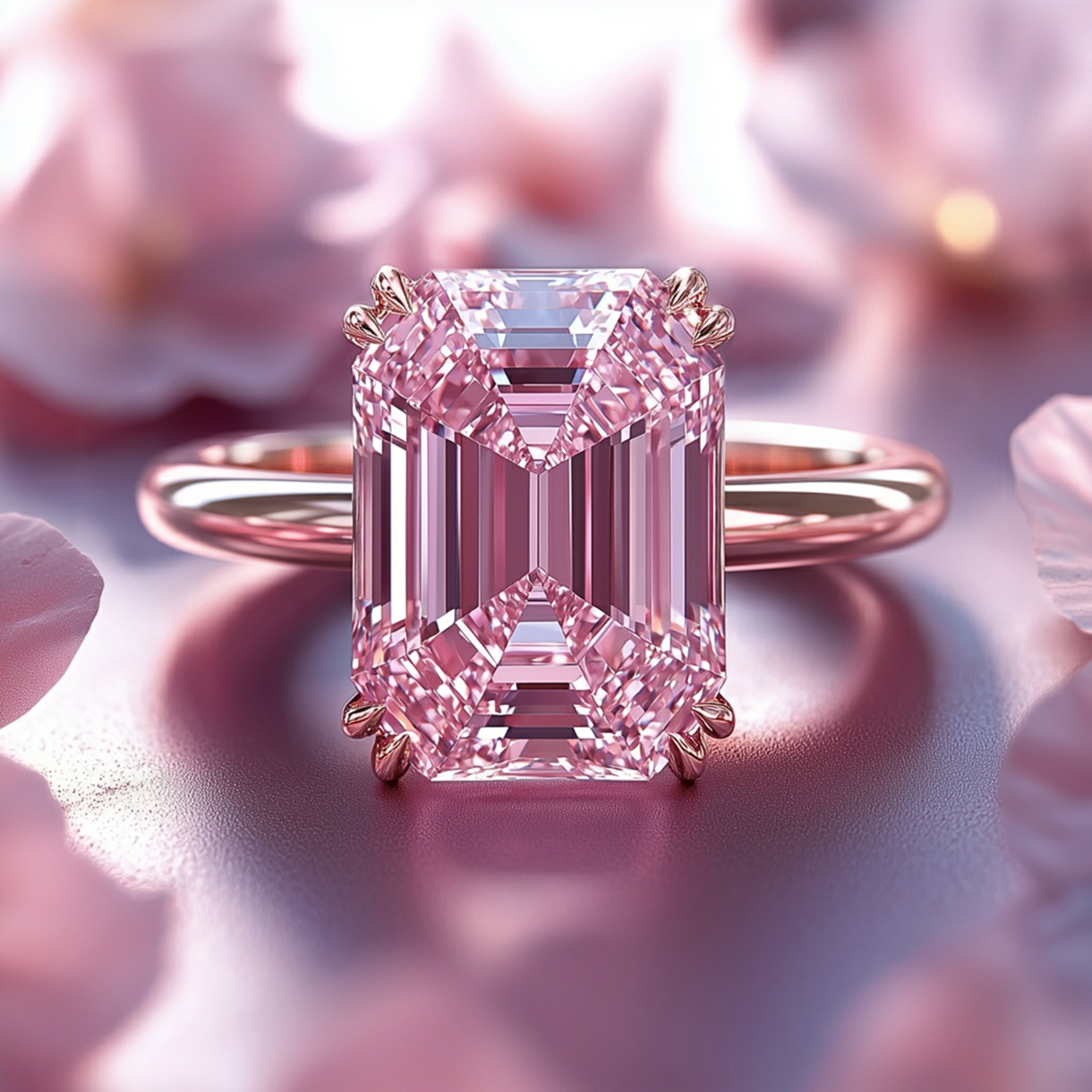 カミラ - ソリティア モアッサナイトリング