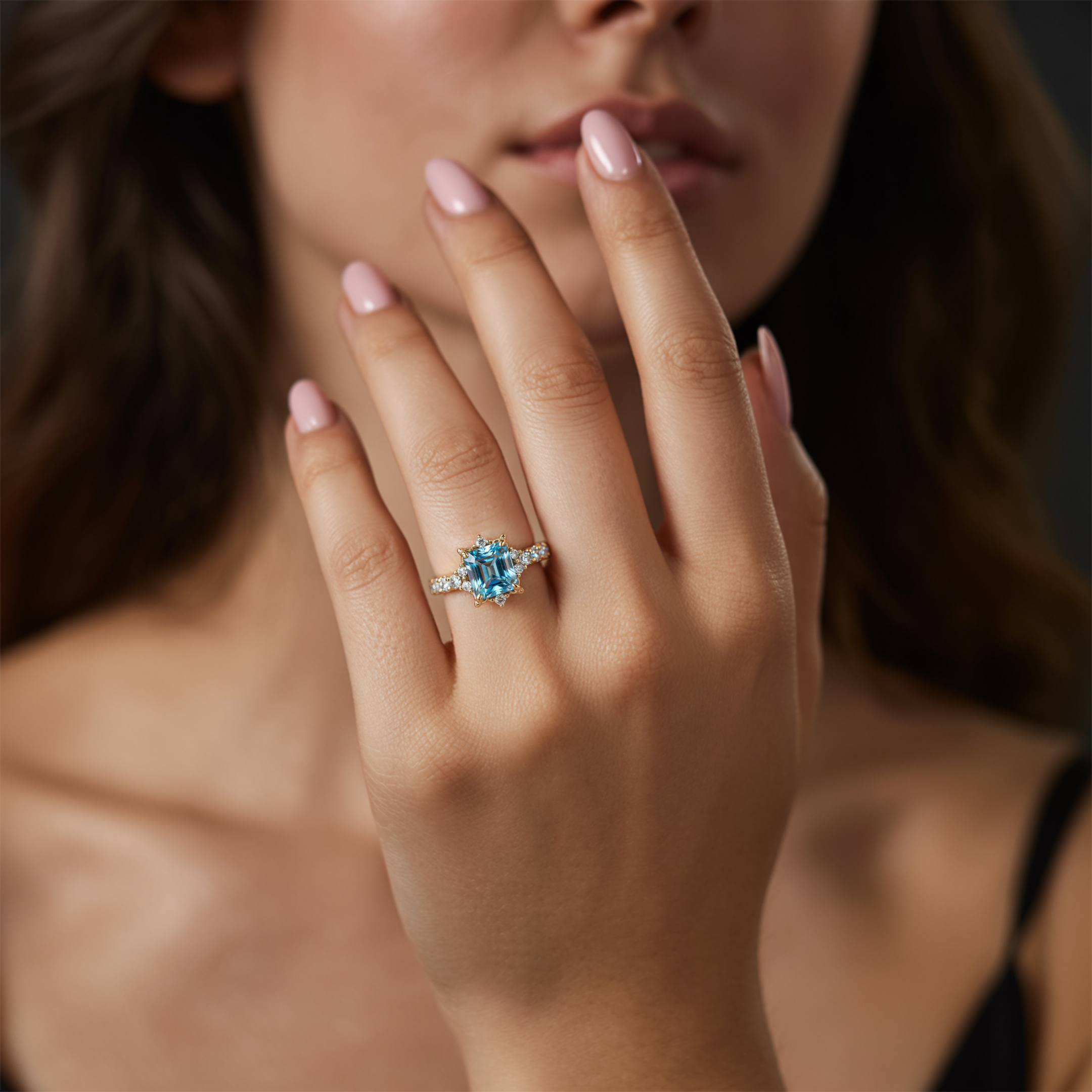 カテリーナ アッシャーカット モアッサナイトリング