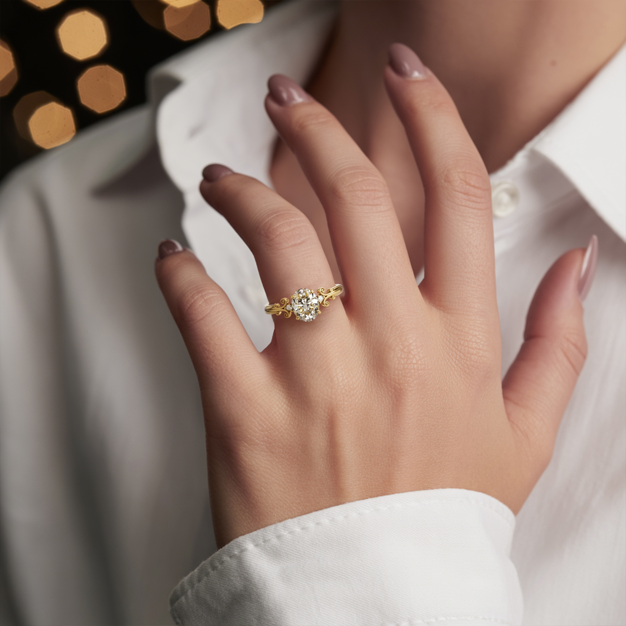 ルナ – ヴィンテージ モアサナイトリング