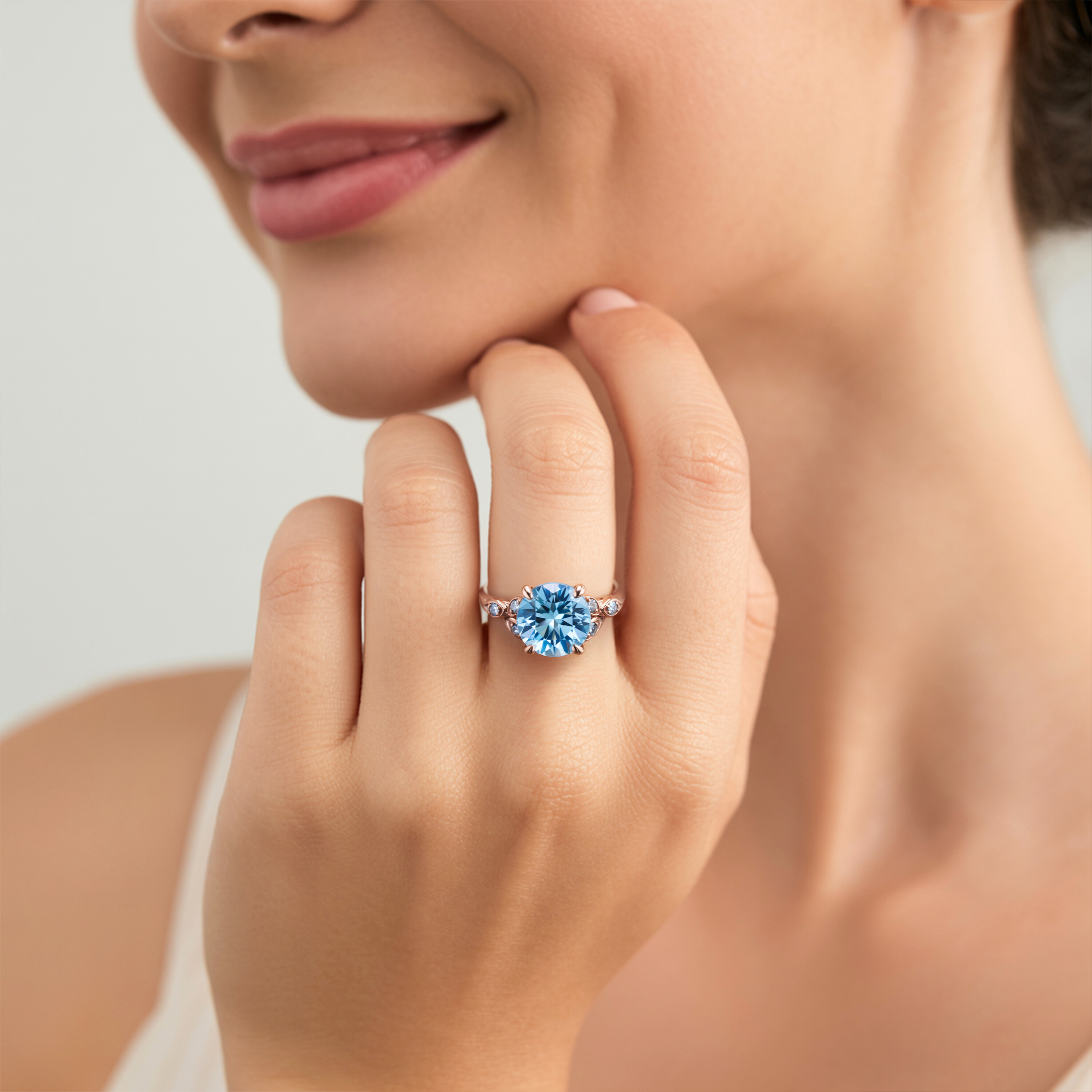 <Katalina>4CTラウンドカット モアッサナイトリング