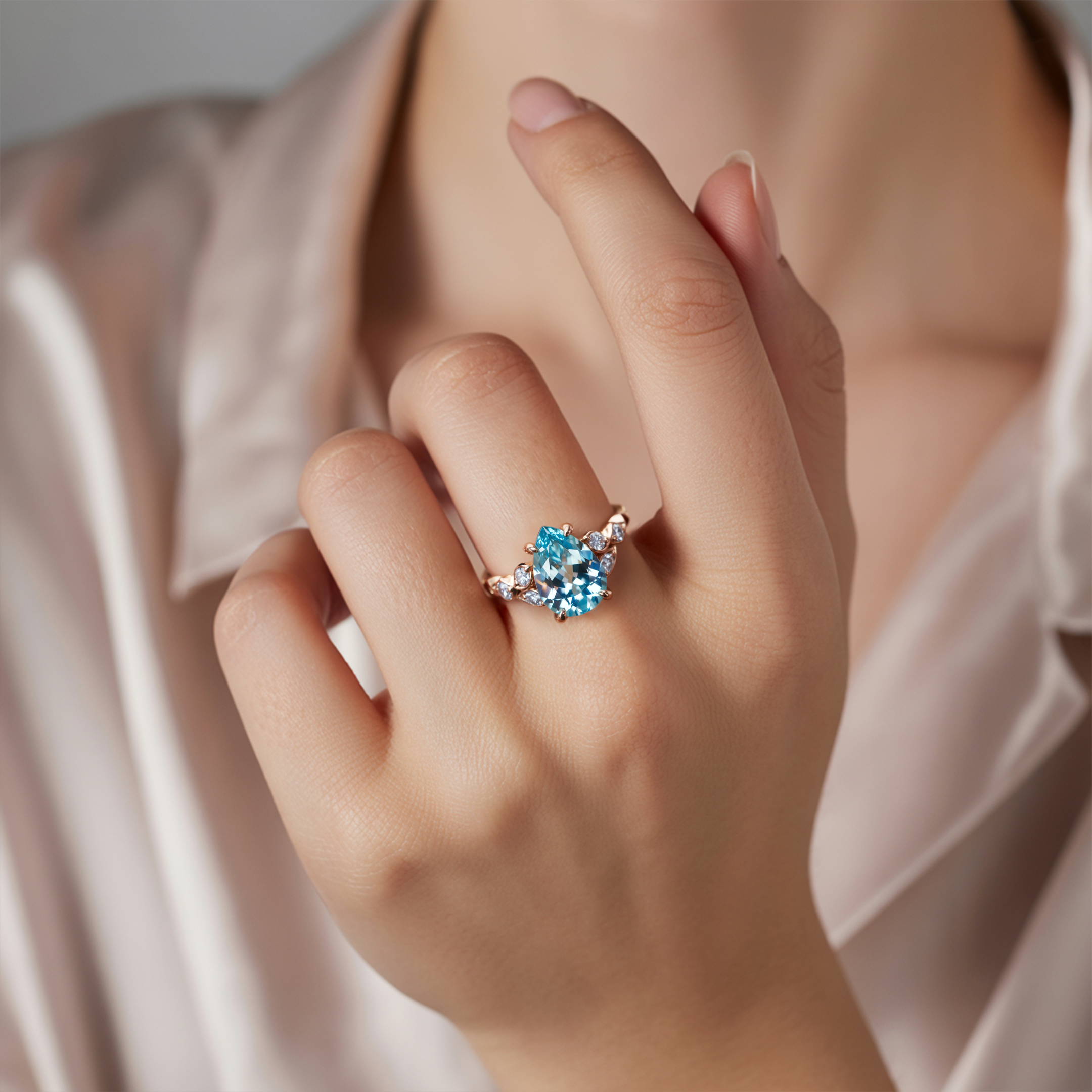 カタリナ ペアカット モアサナイトリング