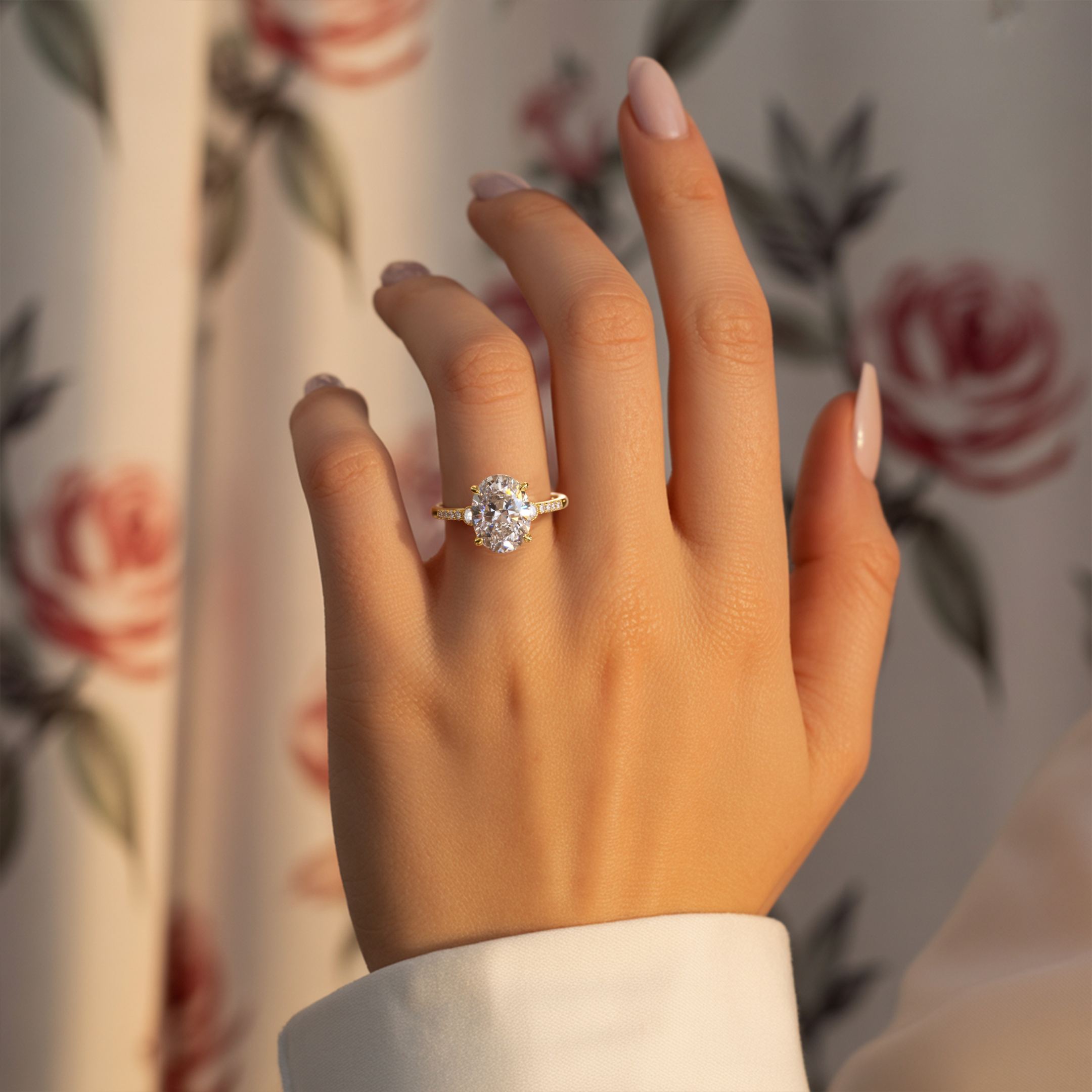 Luna 4CT オーバル モアサナイトリング | 未来の妻へ