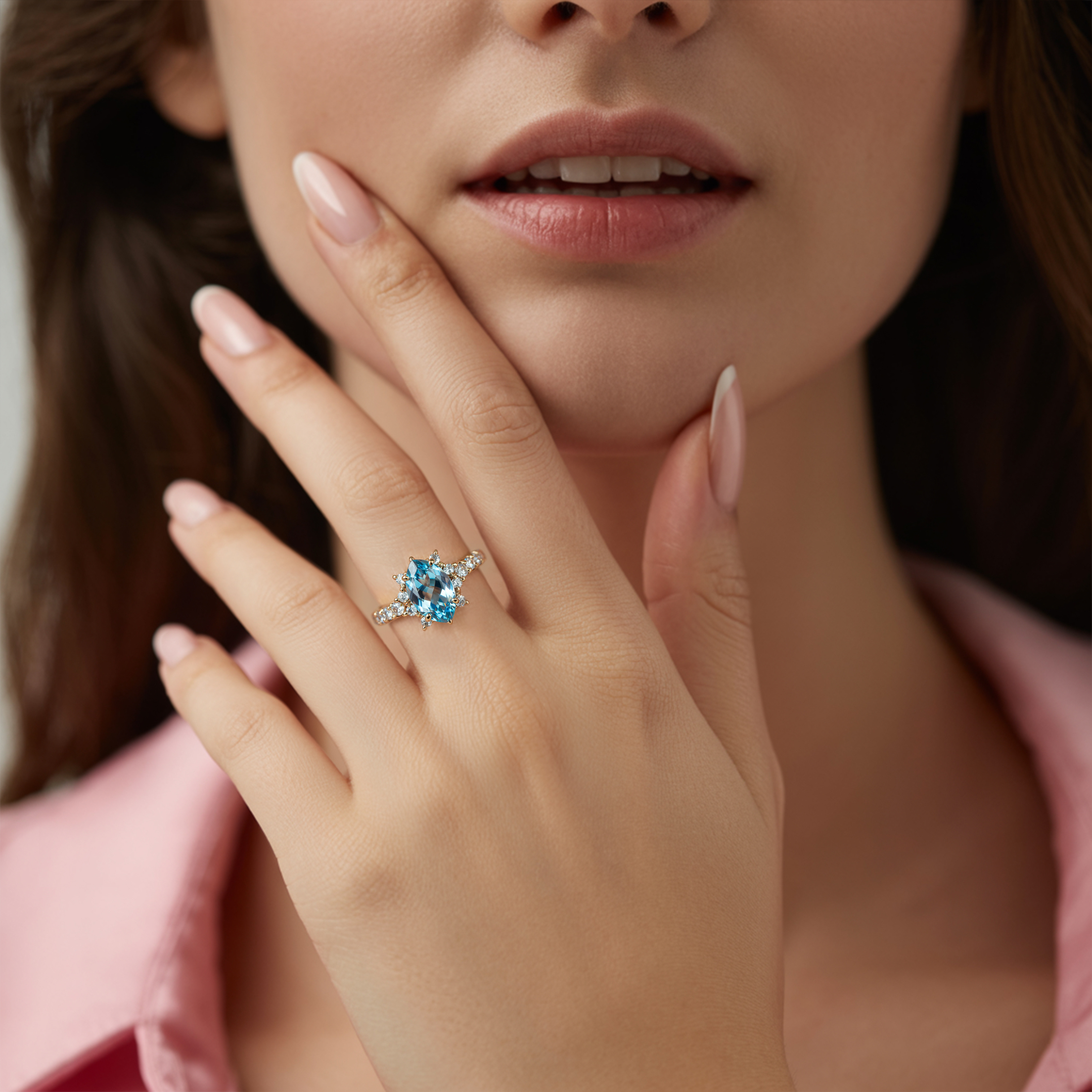 カテリーナ マルキーズカット モアッサナイトリング