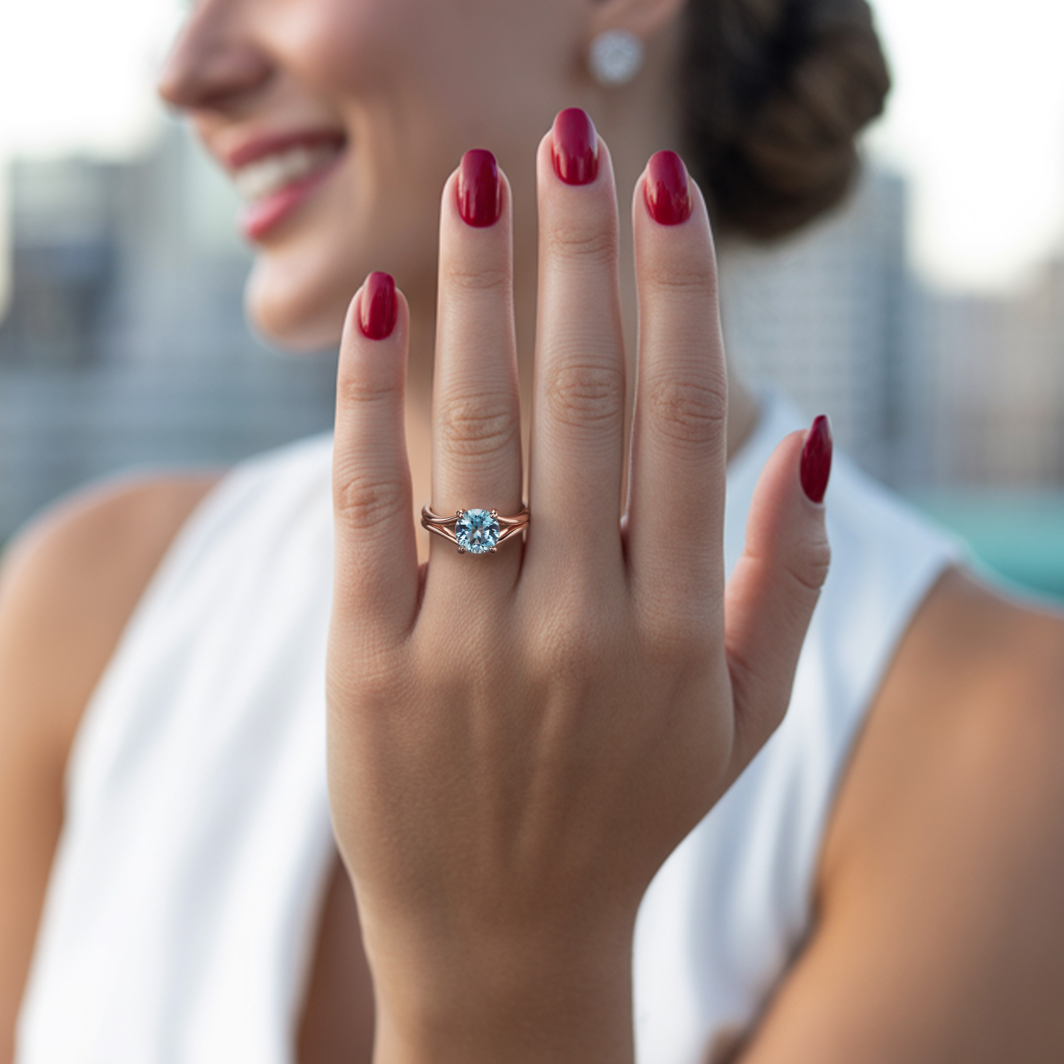 カタリーナ – スプリットシャンク モアッサナイトリング