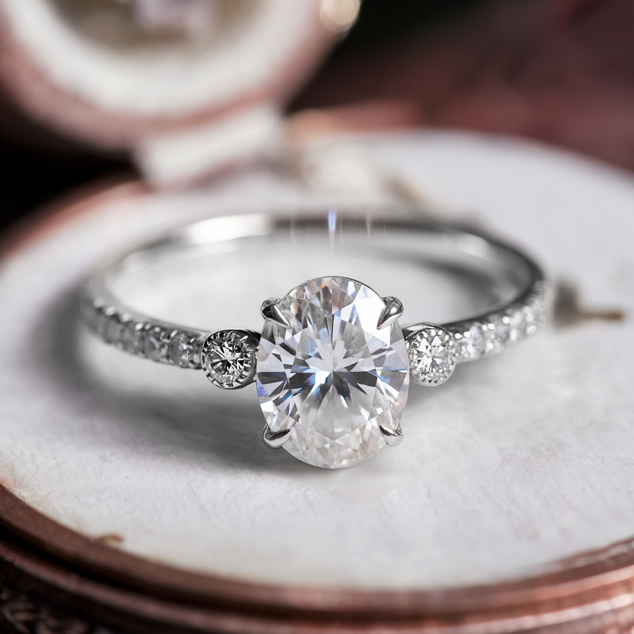 The Luna 1CT Moissanite Ring