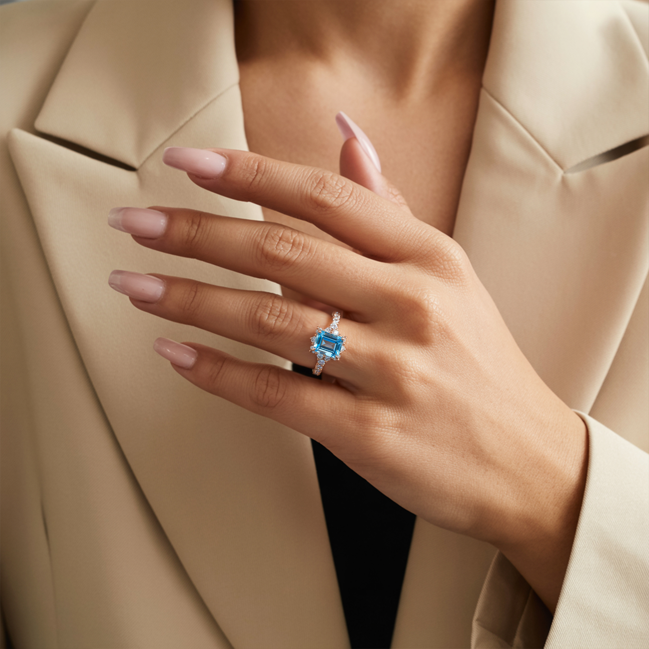 カテリーナ エメラルドカット モアッサナイトリング