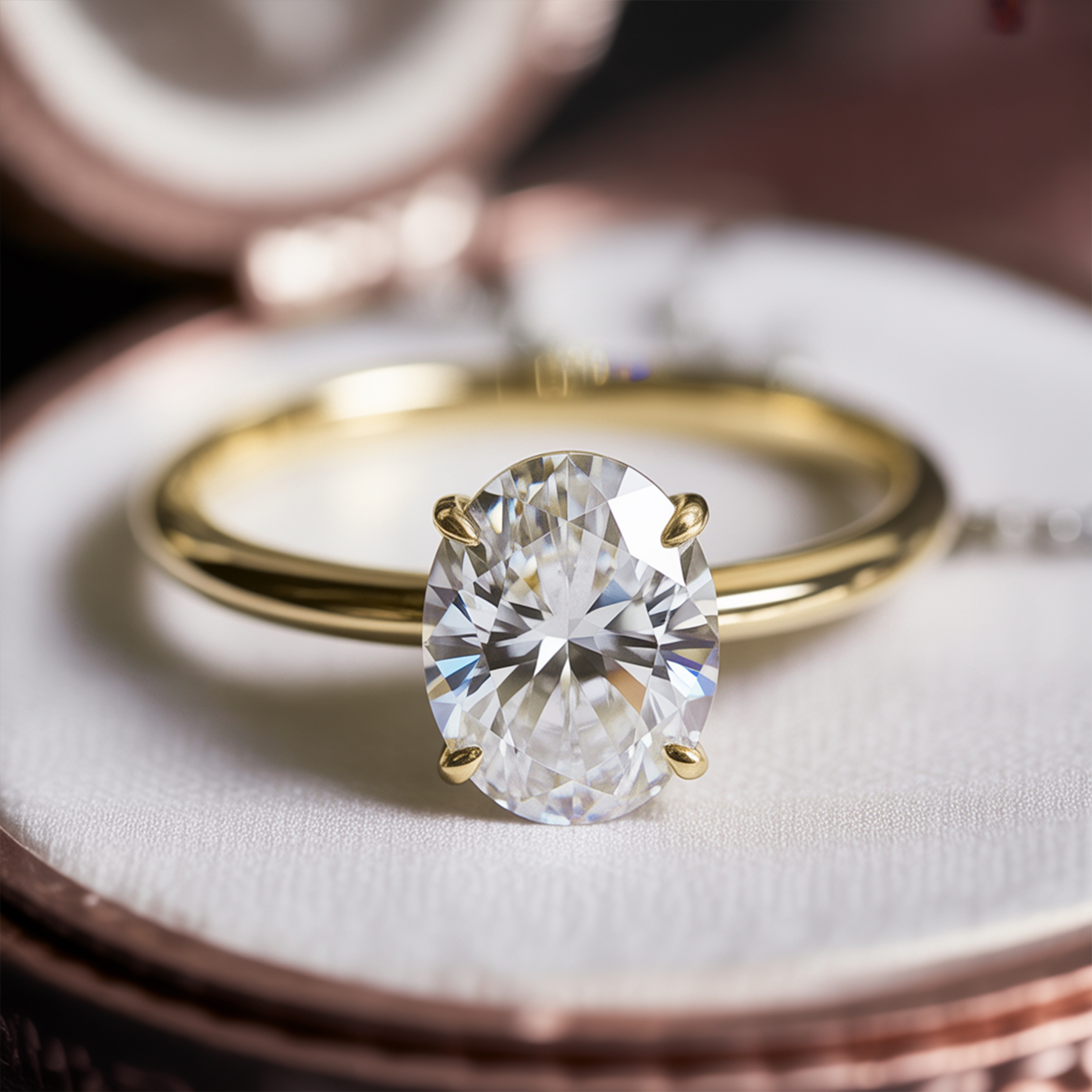 The Luna - ソリティアモアッサナイトリング