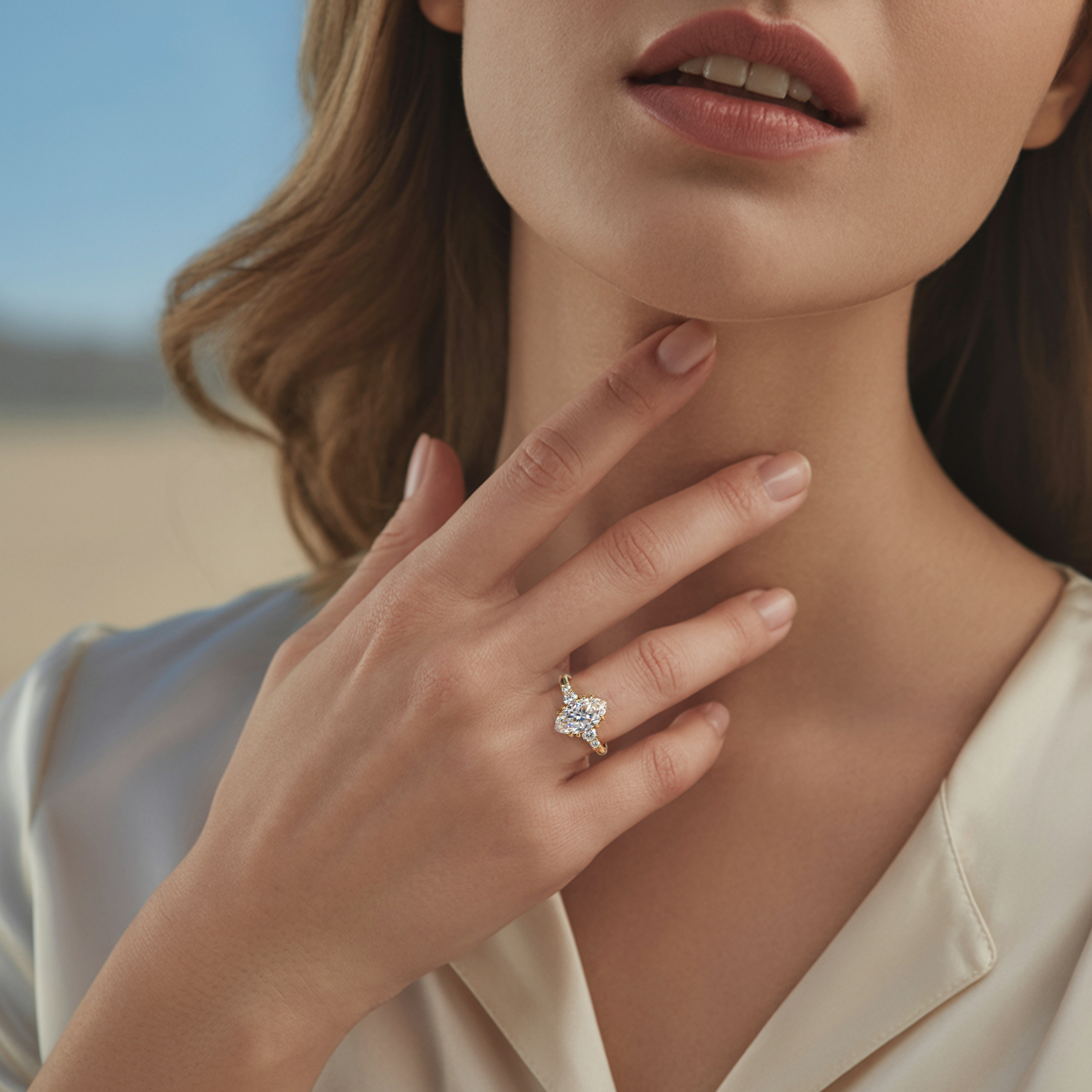 ベラ ジュエル マーキス カット モアッサナイト リング