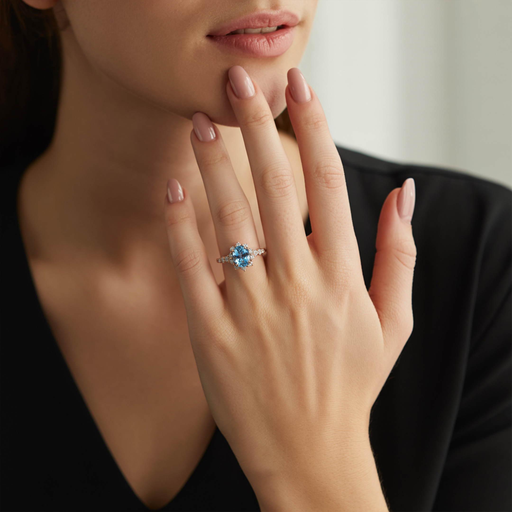 カテリーナ オーバルカット モアッサナイトリング