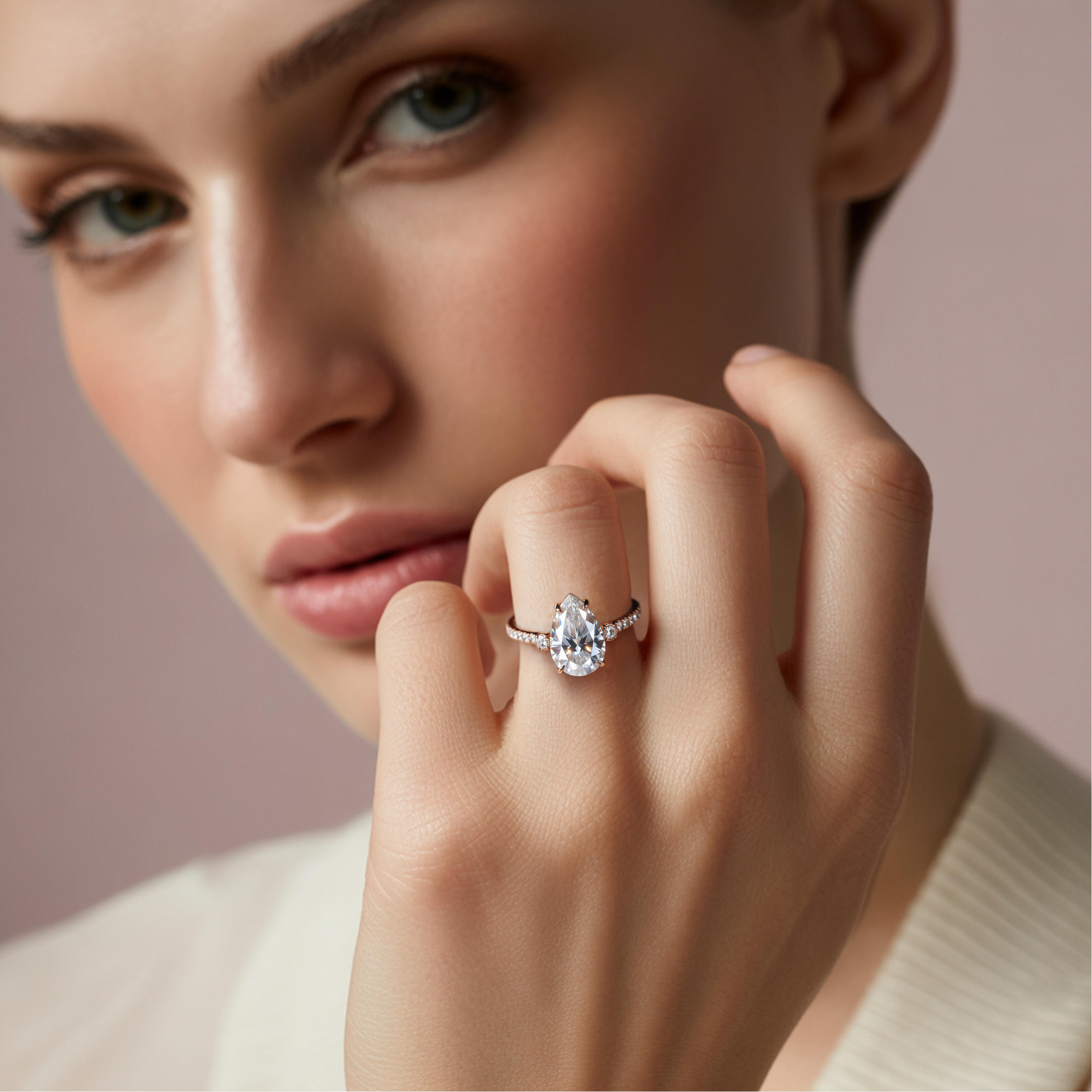 The Luna | 未来の妻へ — ペアカット モアッサナイトリング