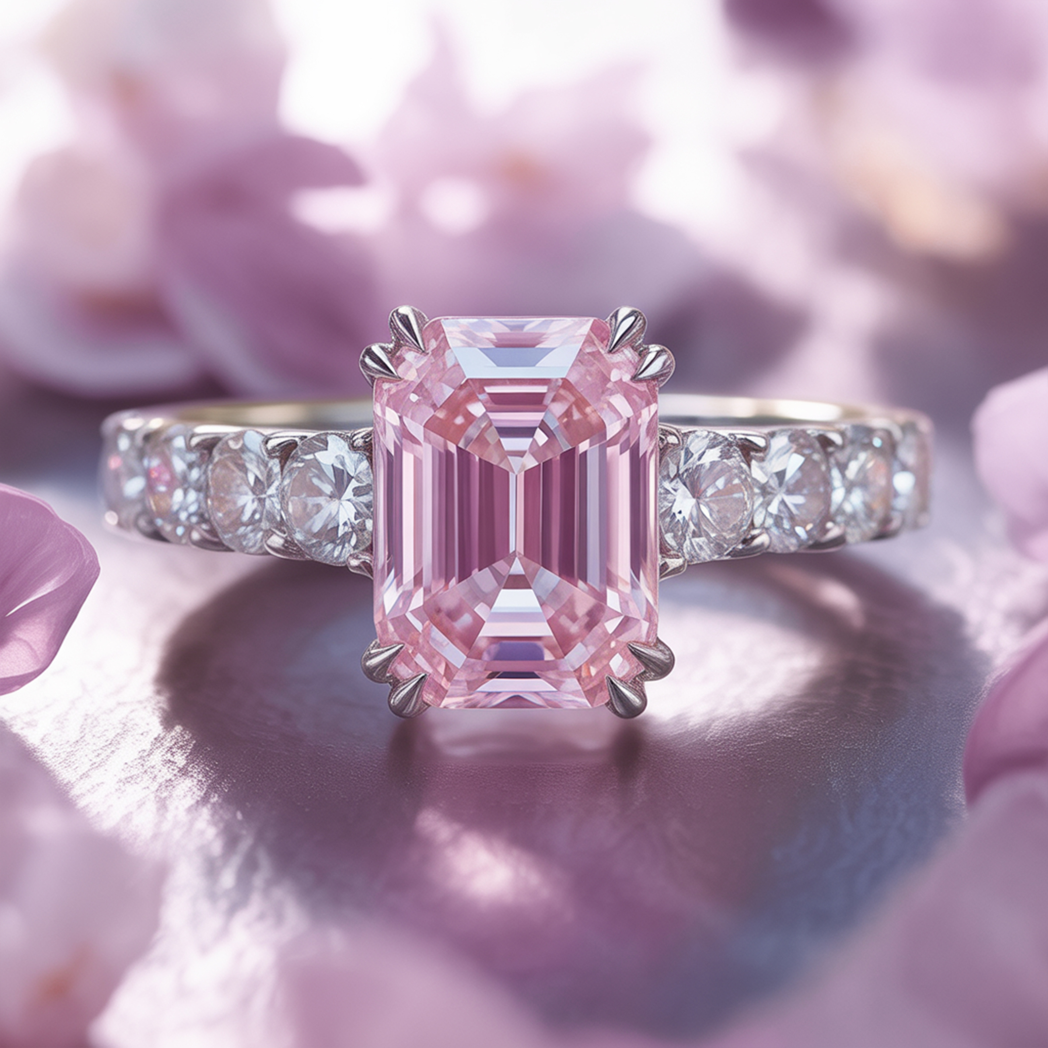 The Camilla 1CT Pink Moissanite Ring