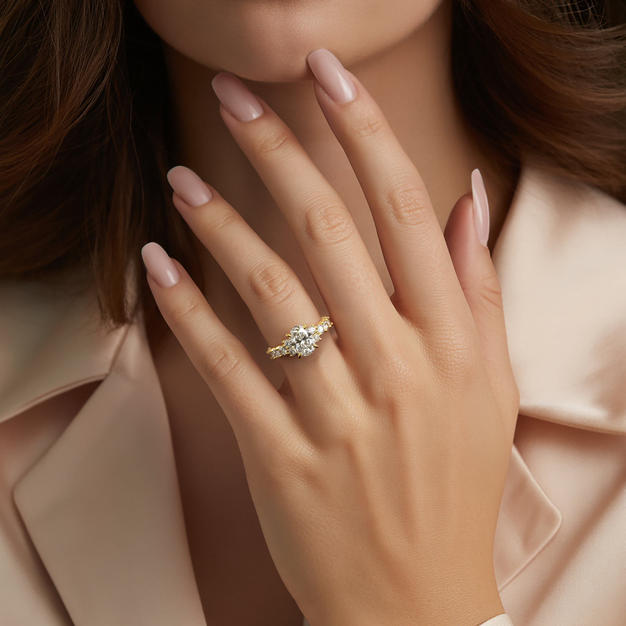 アデリナ・レイ — オーバルカット モアッサナイトリング