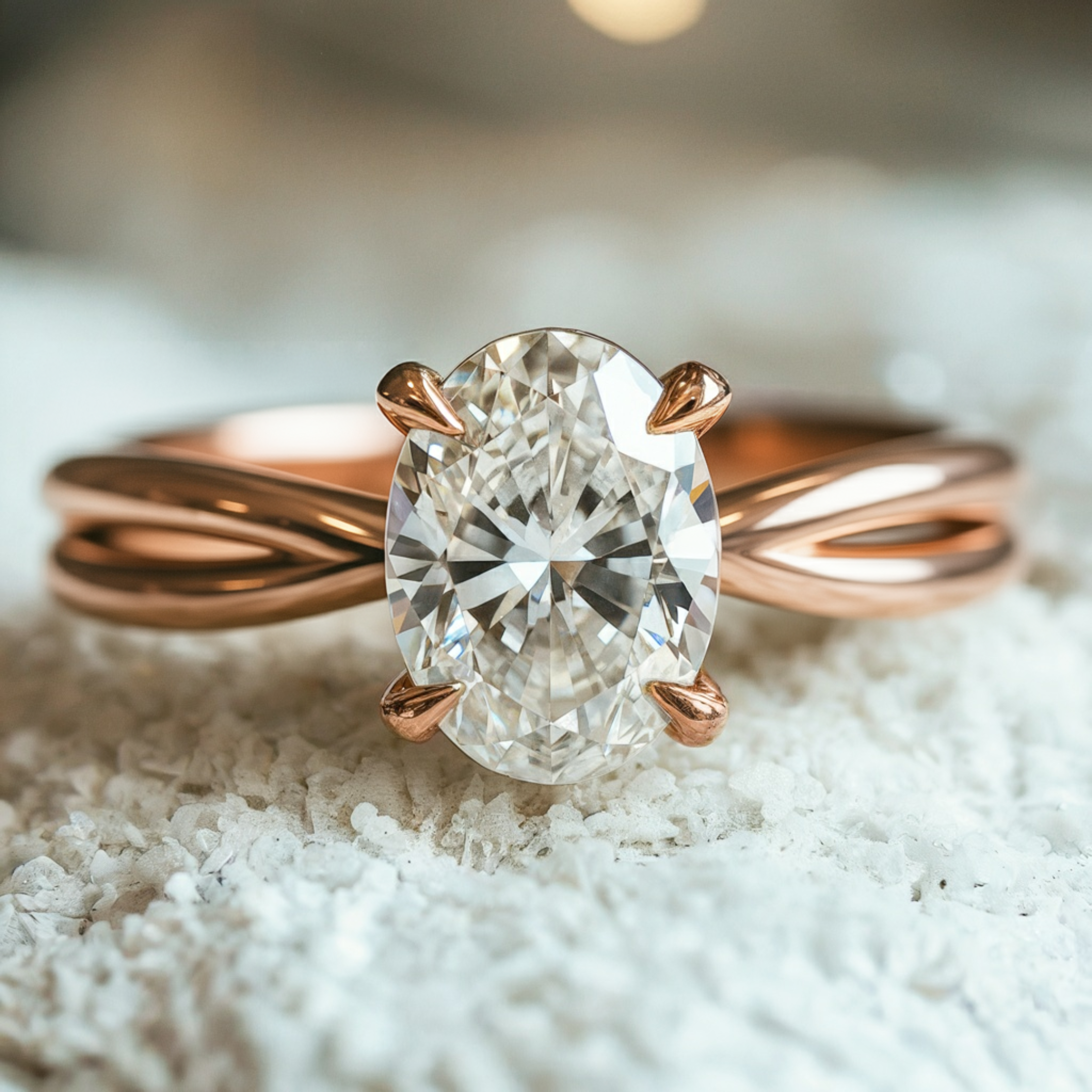 セレスティン - インフィニティ モアッサナイトリング