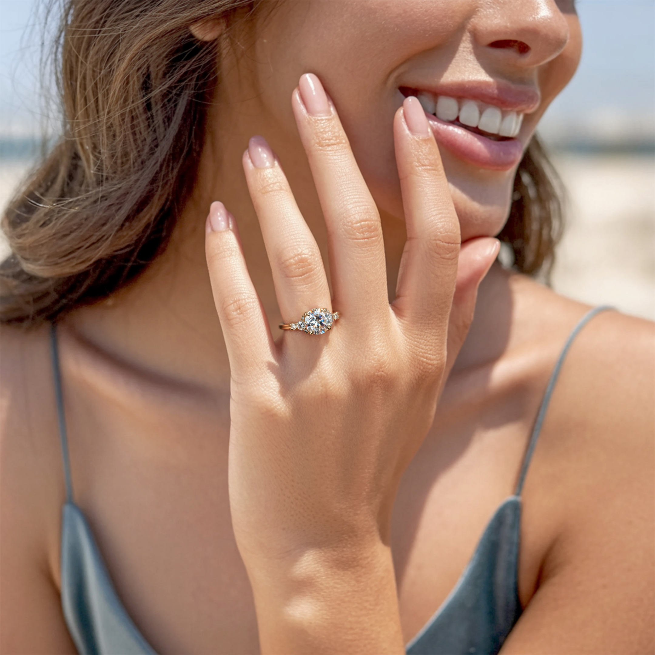 ベラ ジュエル ラウンドカット モアサナイトリング