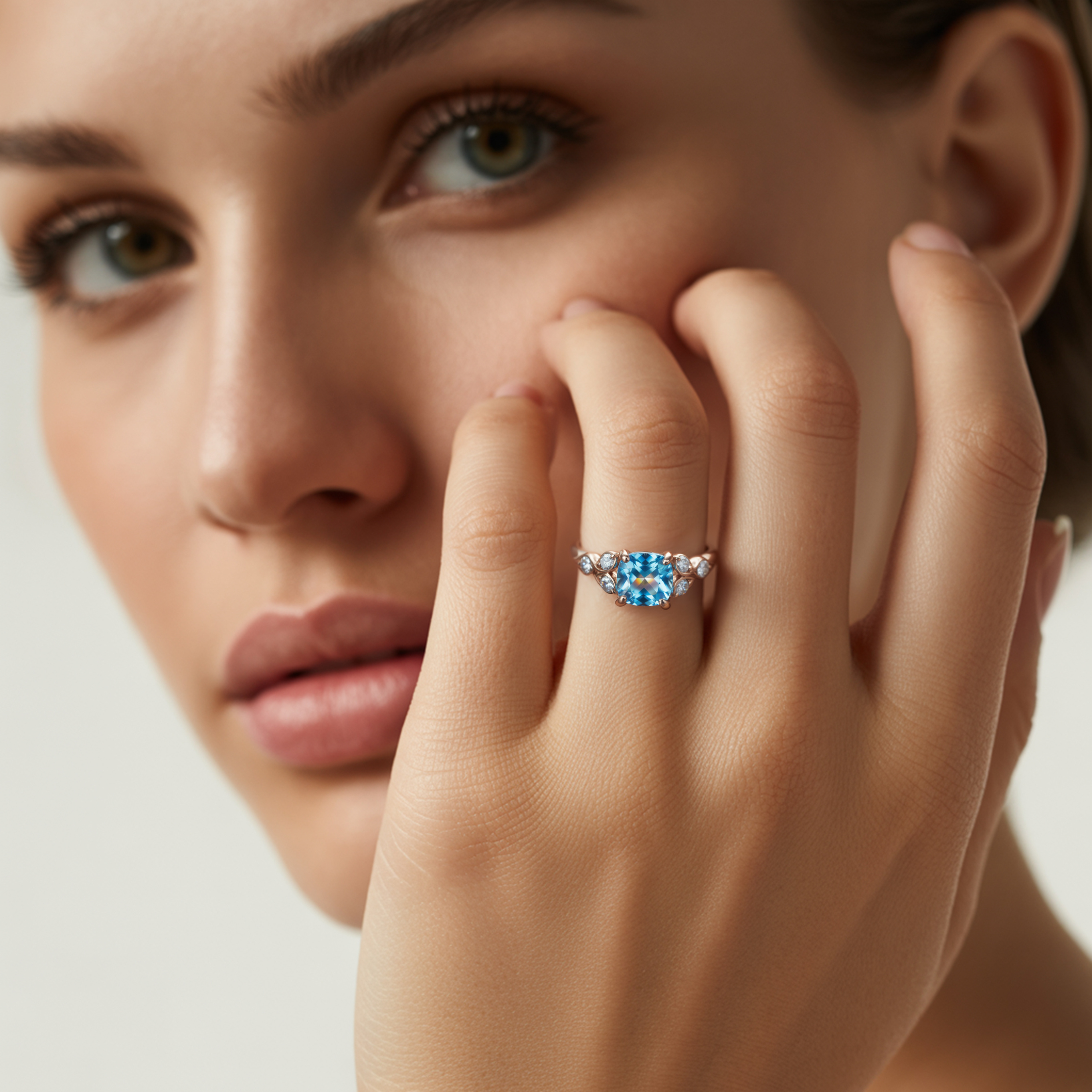 カタリーナ クッションカット モアッサナイトリング