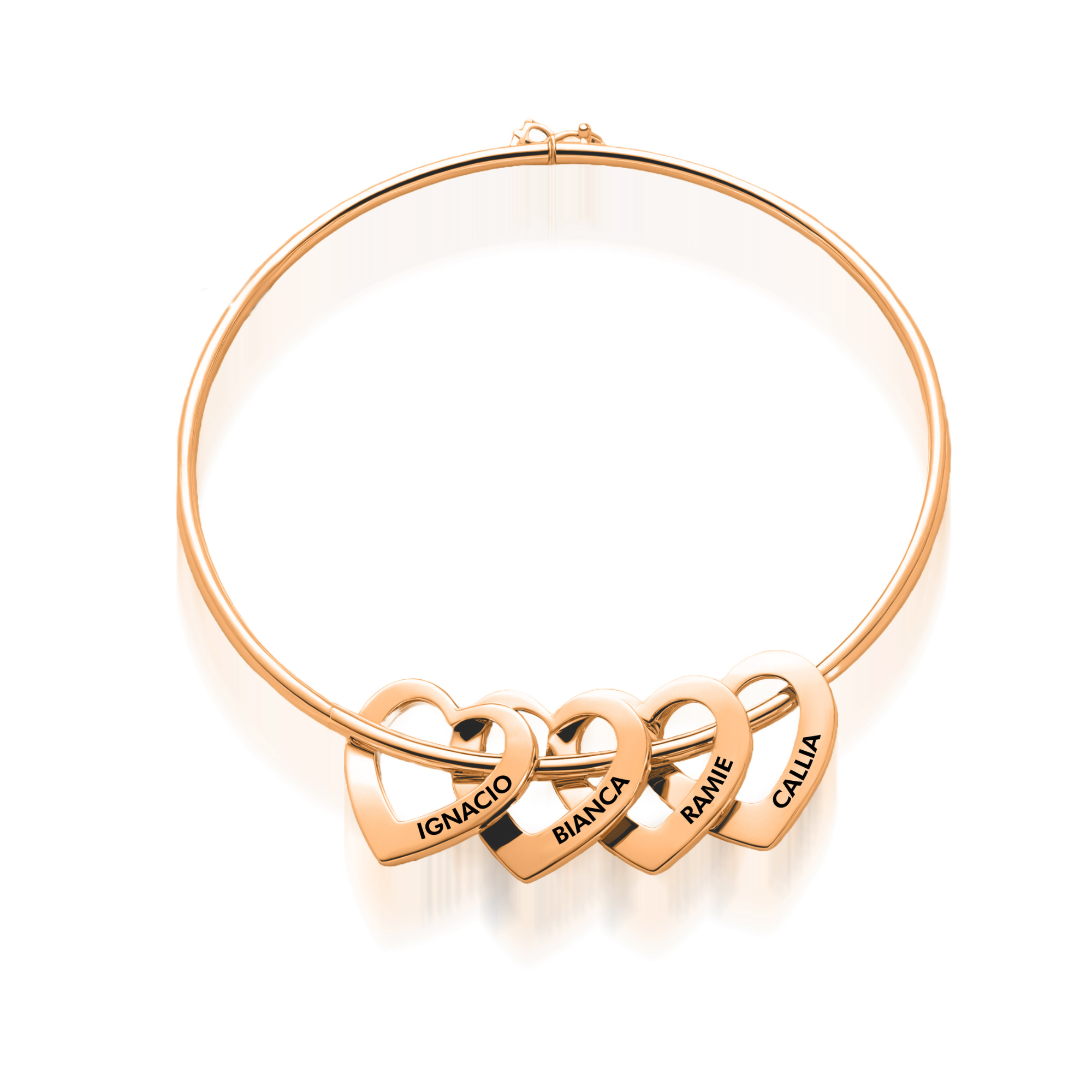 カスタマイズ可能な愛のハートチャームブレスレット