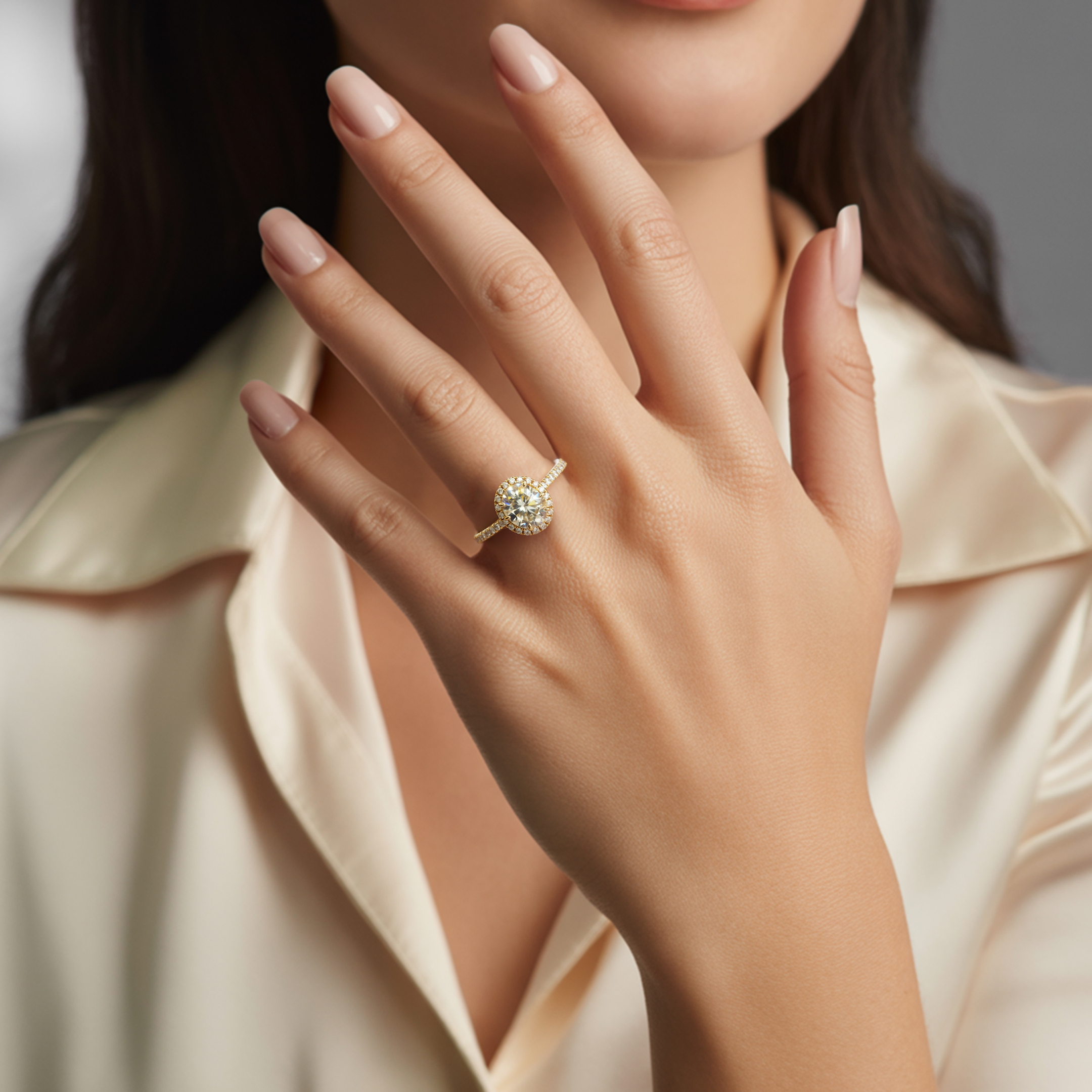 ルナ – ハローモアッサナイトリング