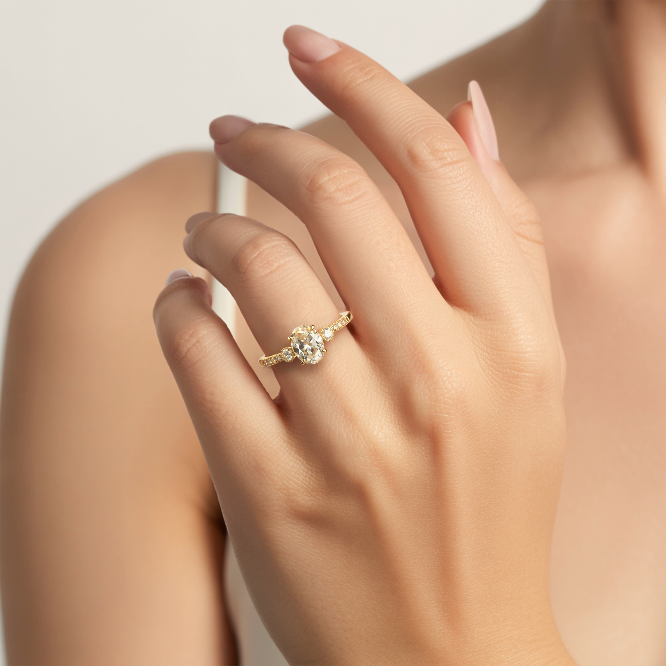 Luna 1CT オーバルカット モアッサナイトリング