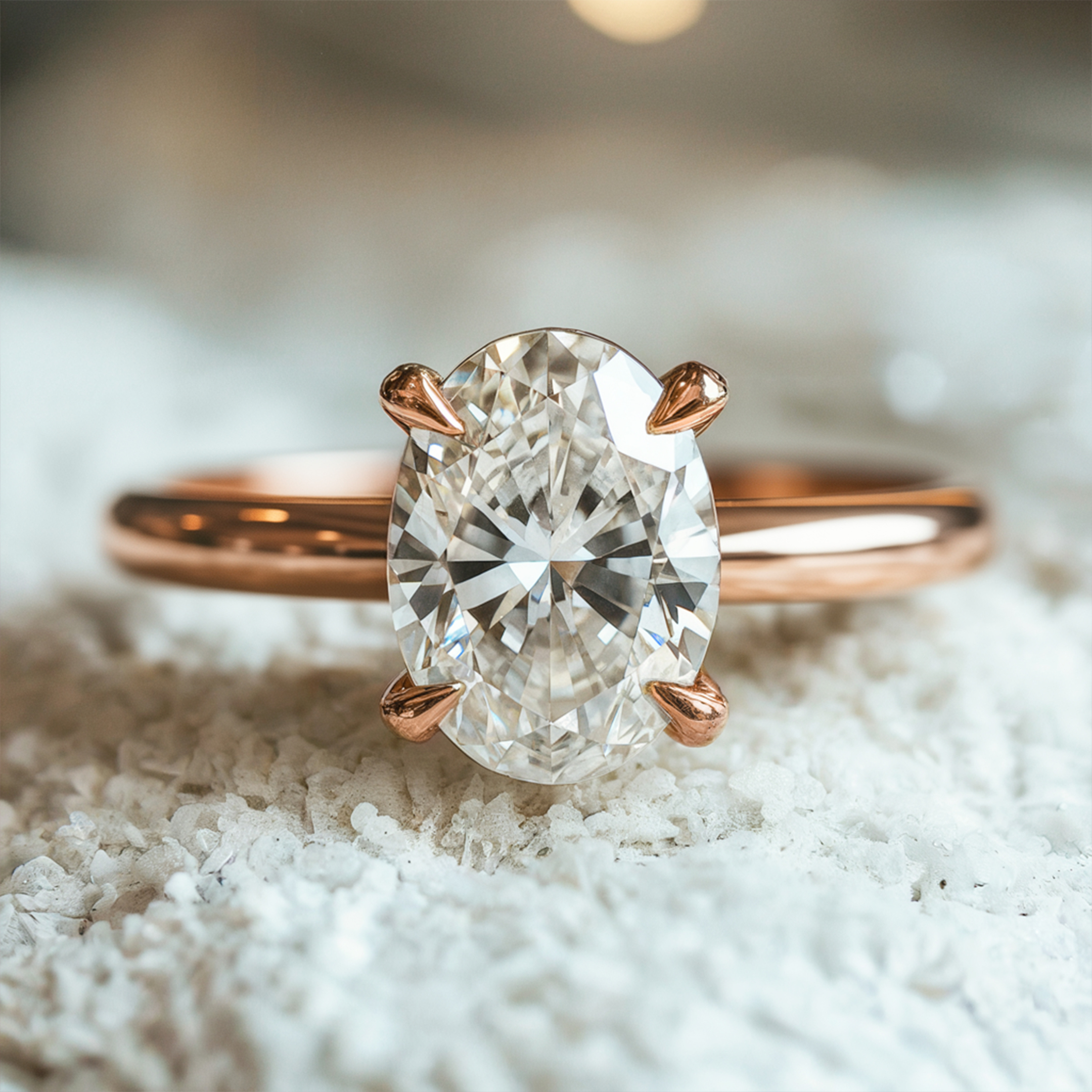 The Celestine - Solitaire Moissanite Ring
