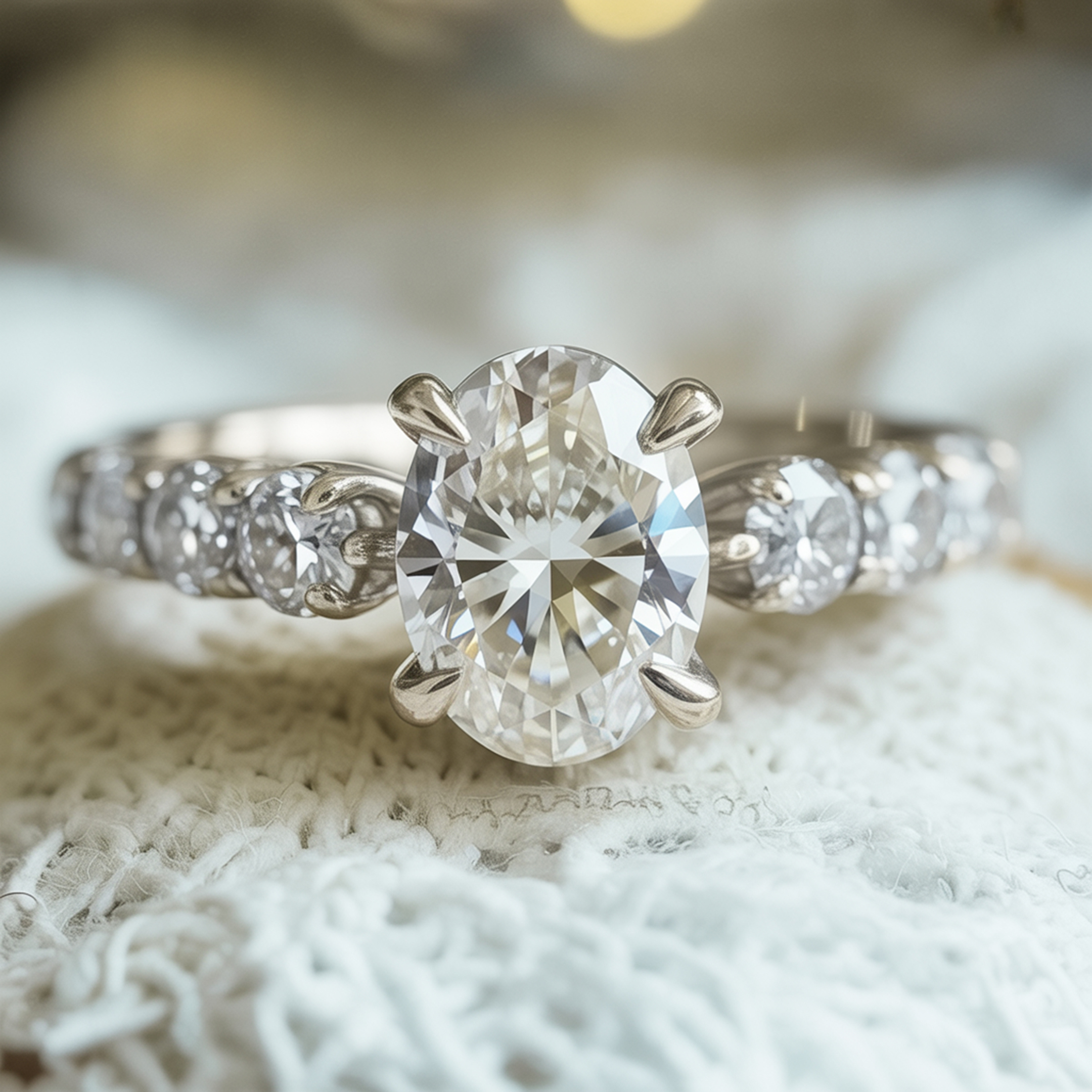 セレスティン 1CT モアッサナイトリング