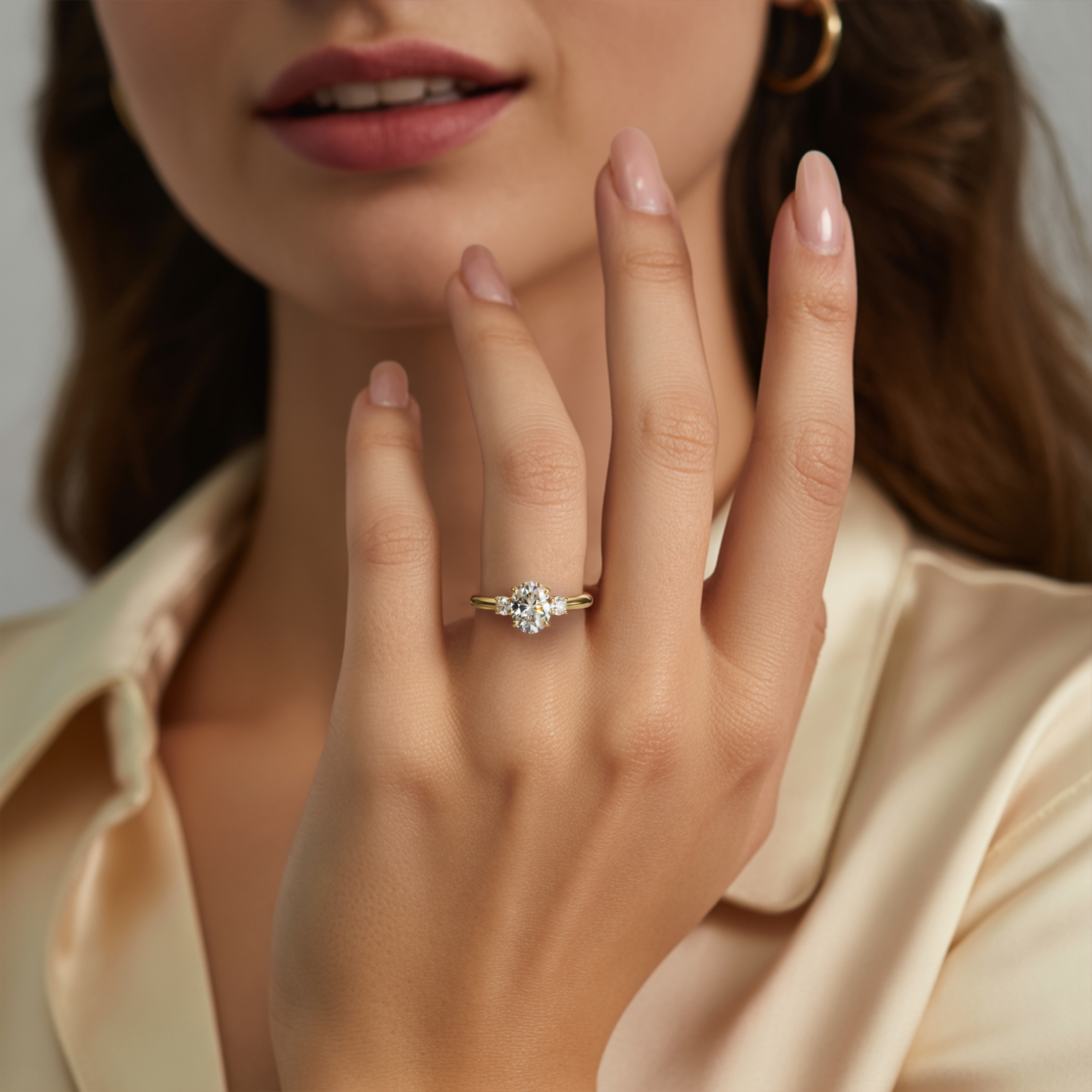 The Luna – Three-Stone Moissanite Ring