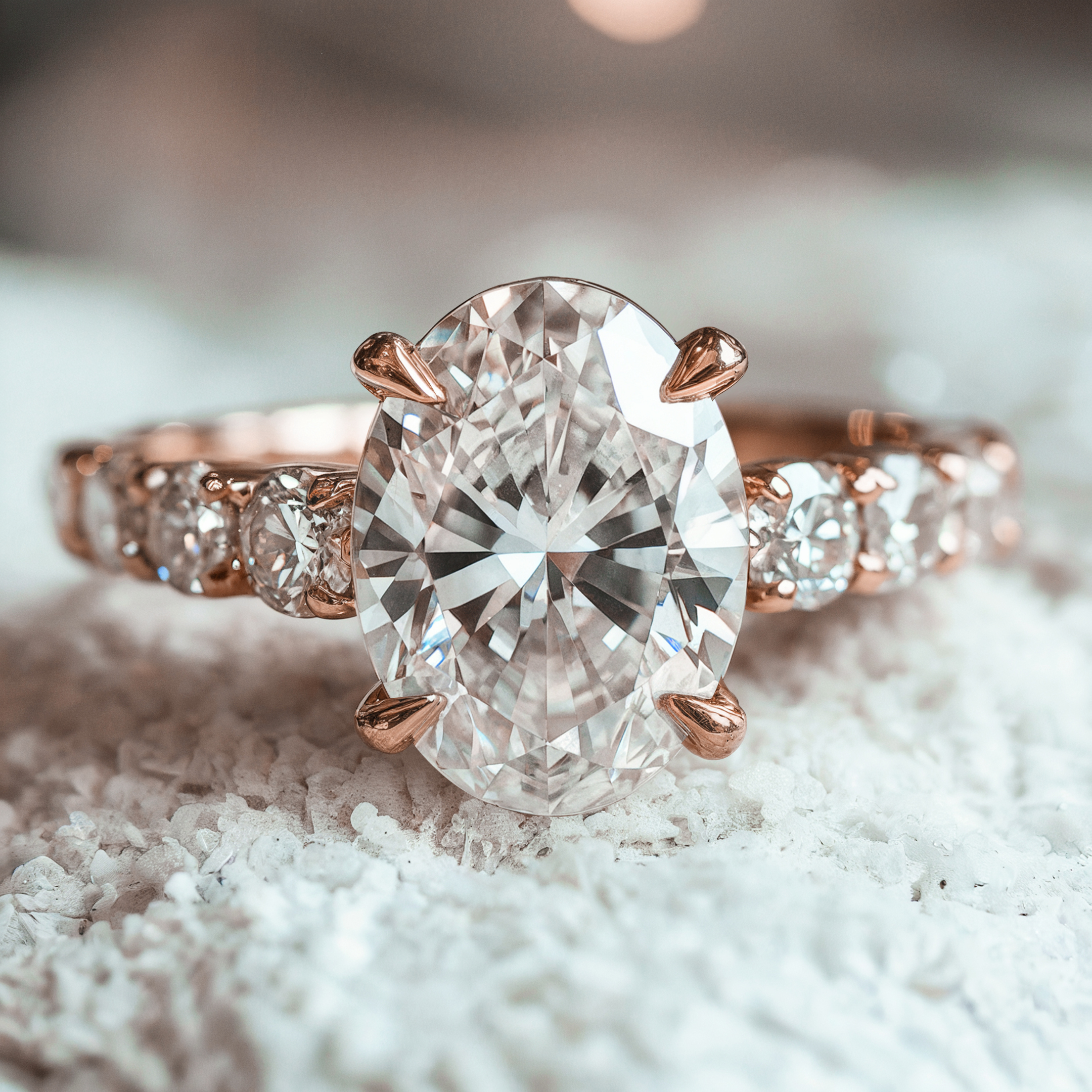 セレスティン 5CT モアッサナイトリング