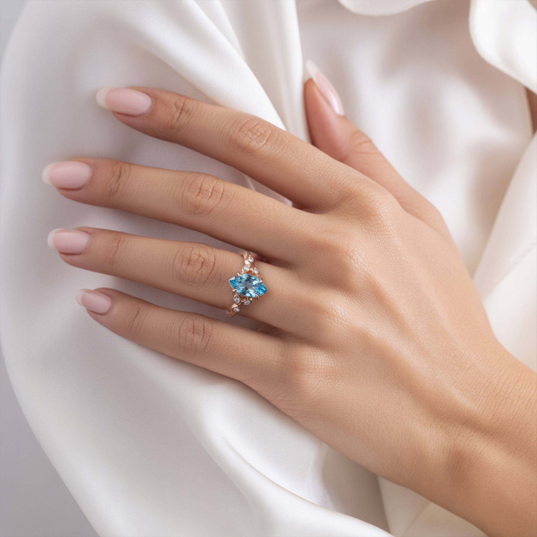 カタリーナ マーキスカット モアッサナイトリング