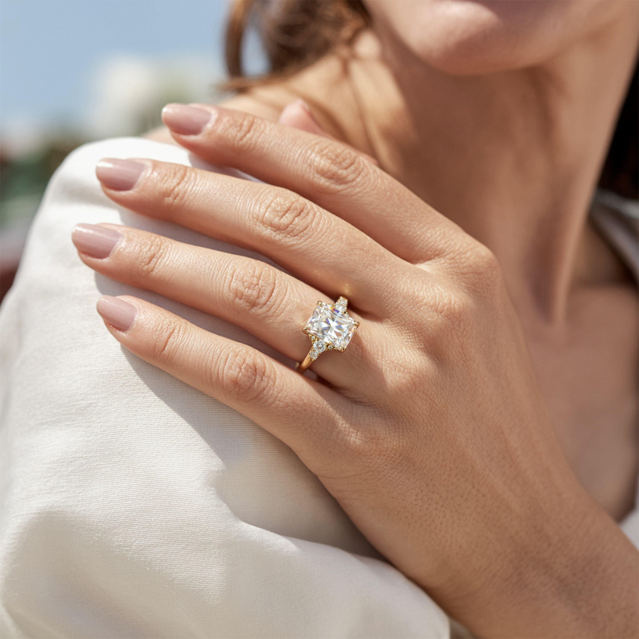 ベラ ジュエル ラディアントカット モアッサナイトリング