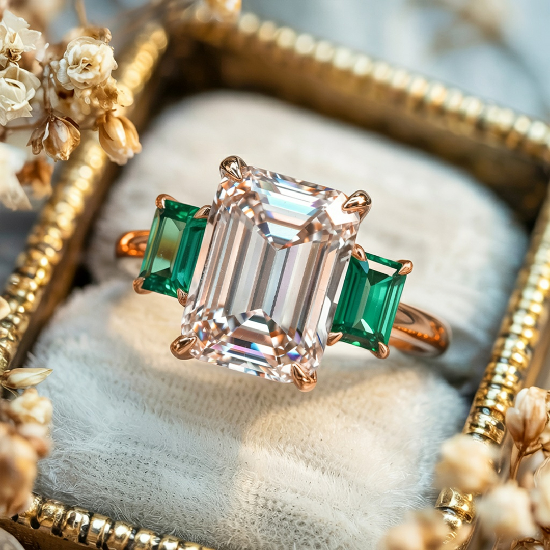 ベラ・ジュエル – スリーストーン モアッサナイトリング