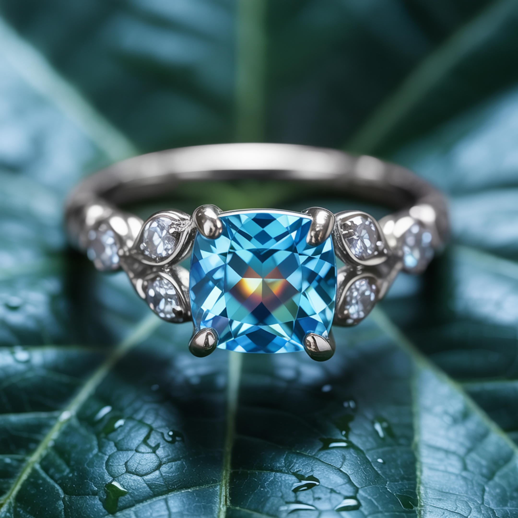 カタリーナ クッションカット モアッサナイトリング