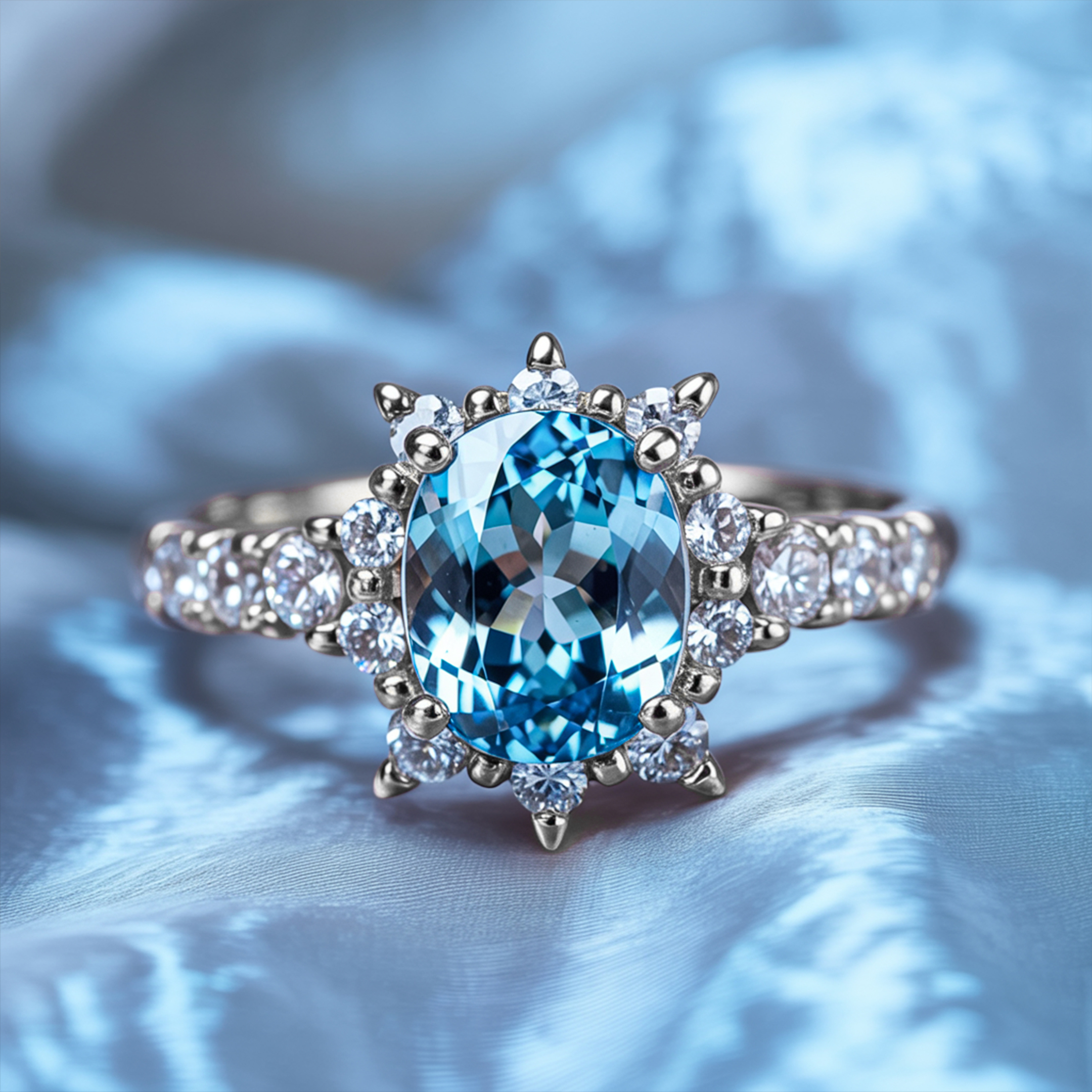 カテリーナ オーバルカット モアッサナイトリング