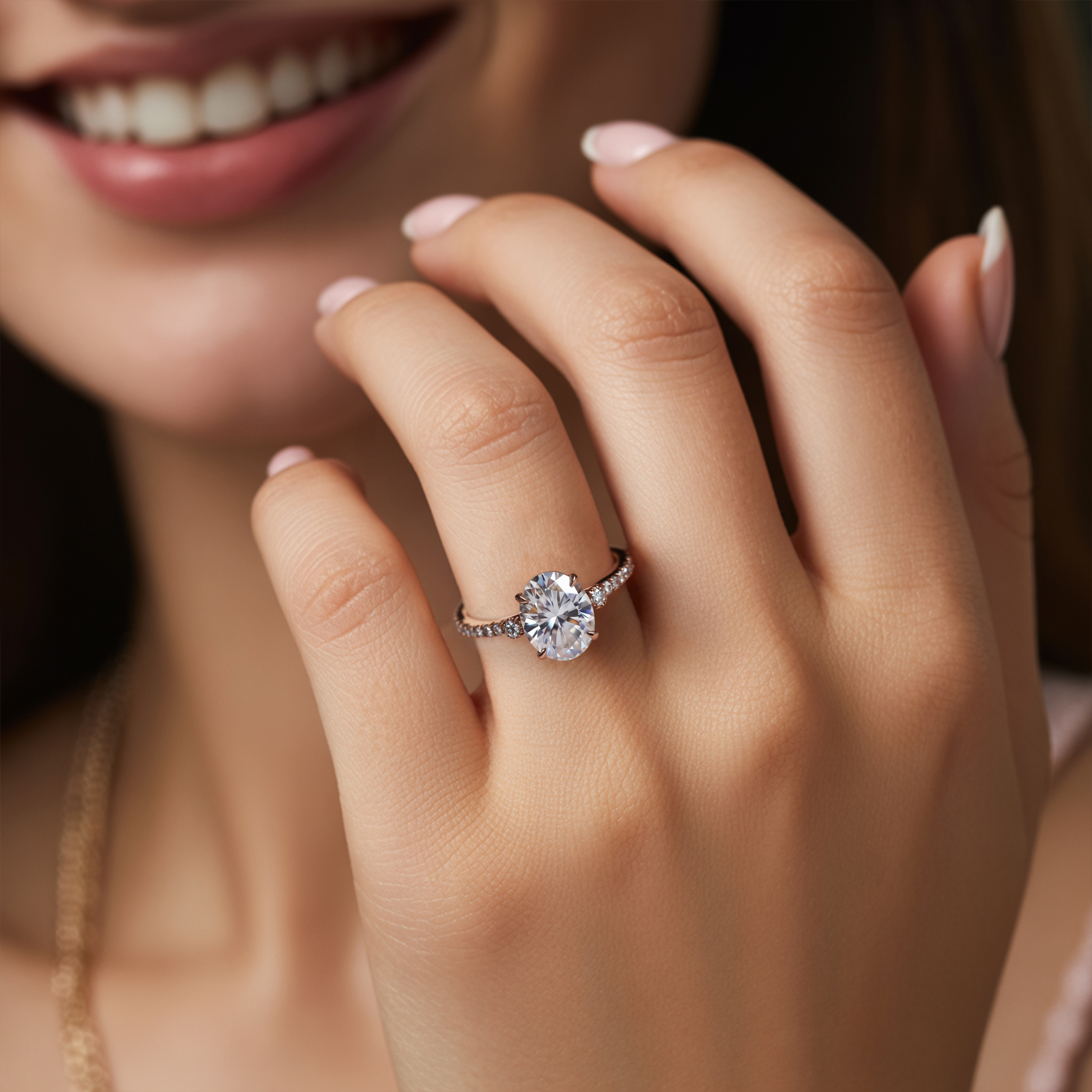 ルナ 3CT モアッサナイトリング