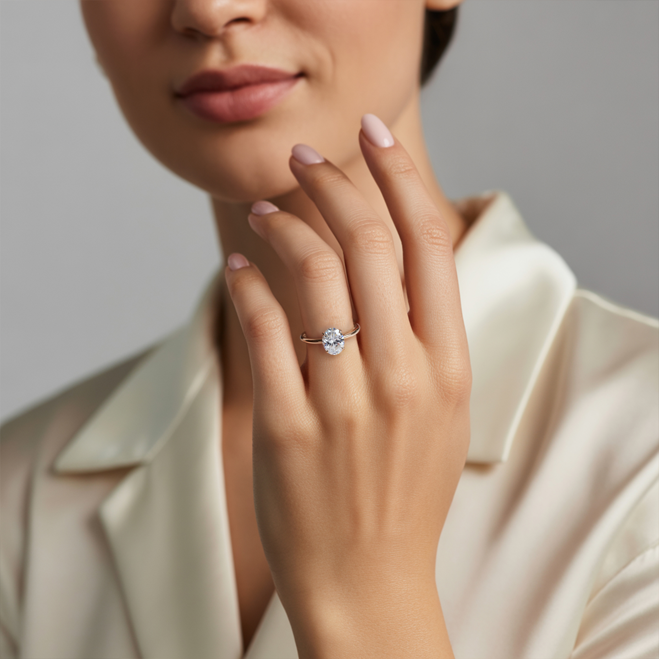 The Luna - ソリティアモアッサナイトリング