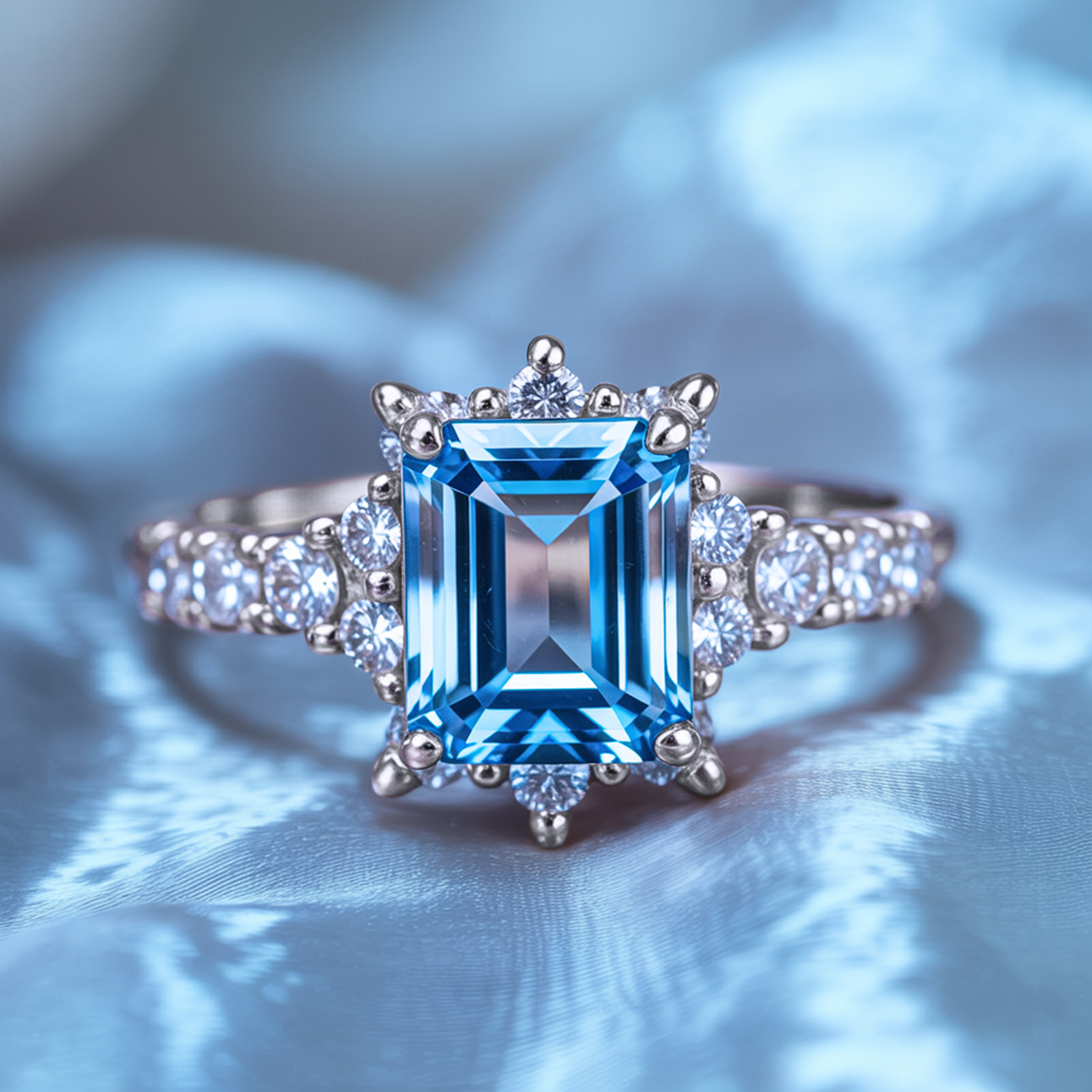 カテリーナ エメラルドカット モアッサナイトリング