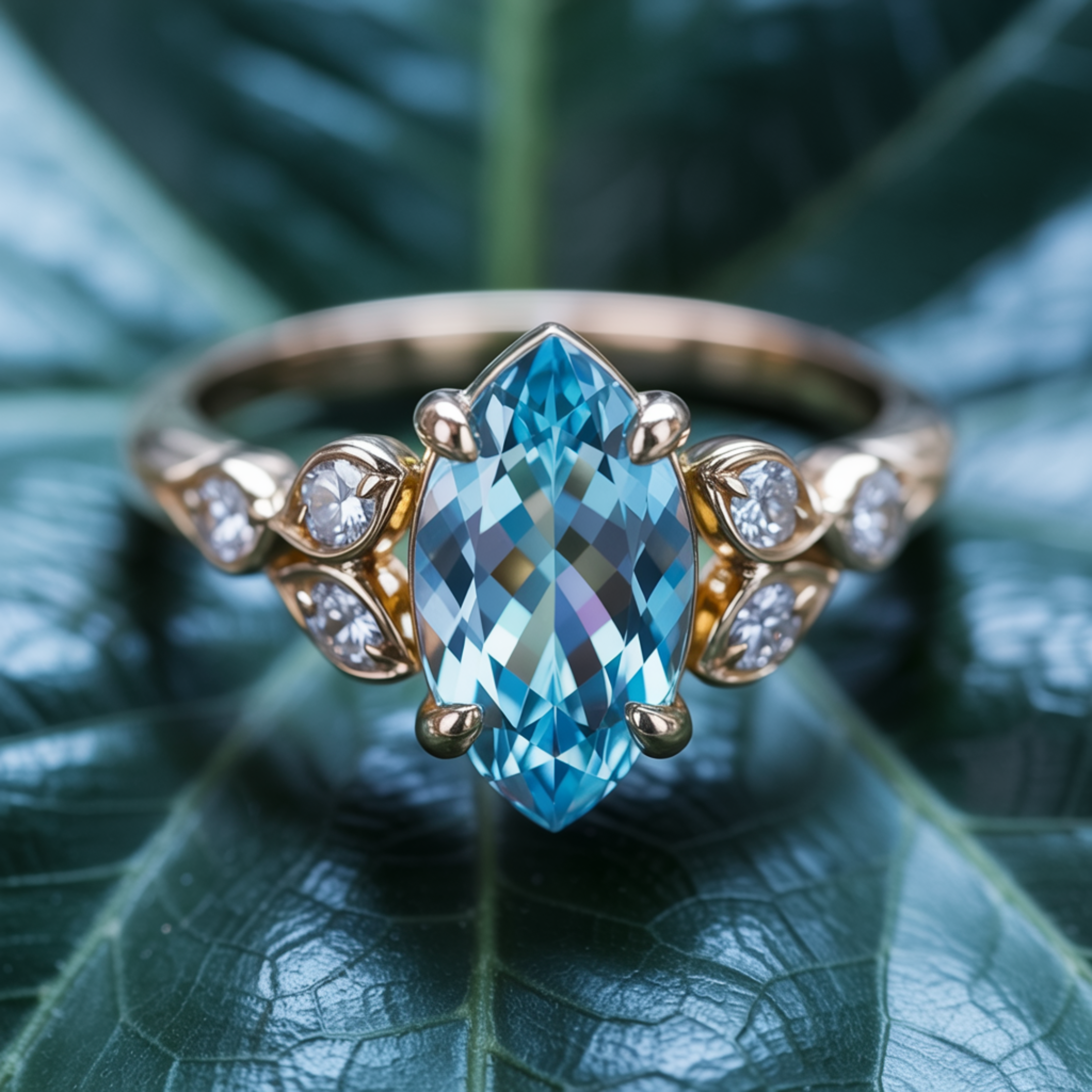 カタリーナ マーキスカット モアッサナイトリング