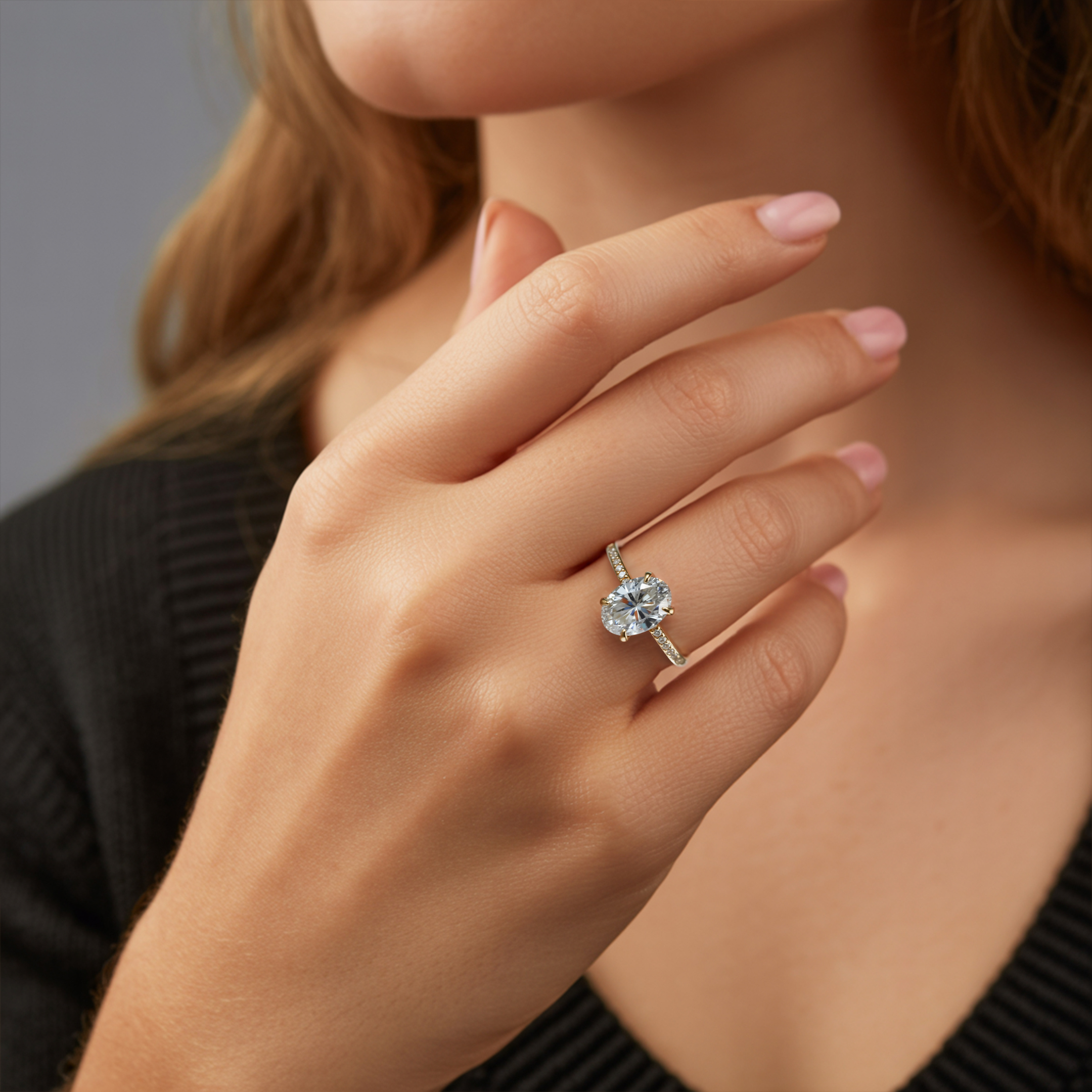 オパライン 1CT モアッサナイトリング