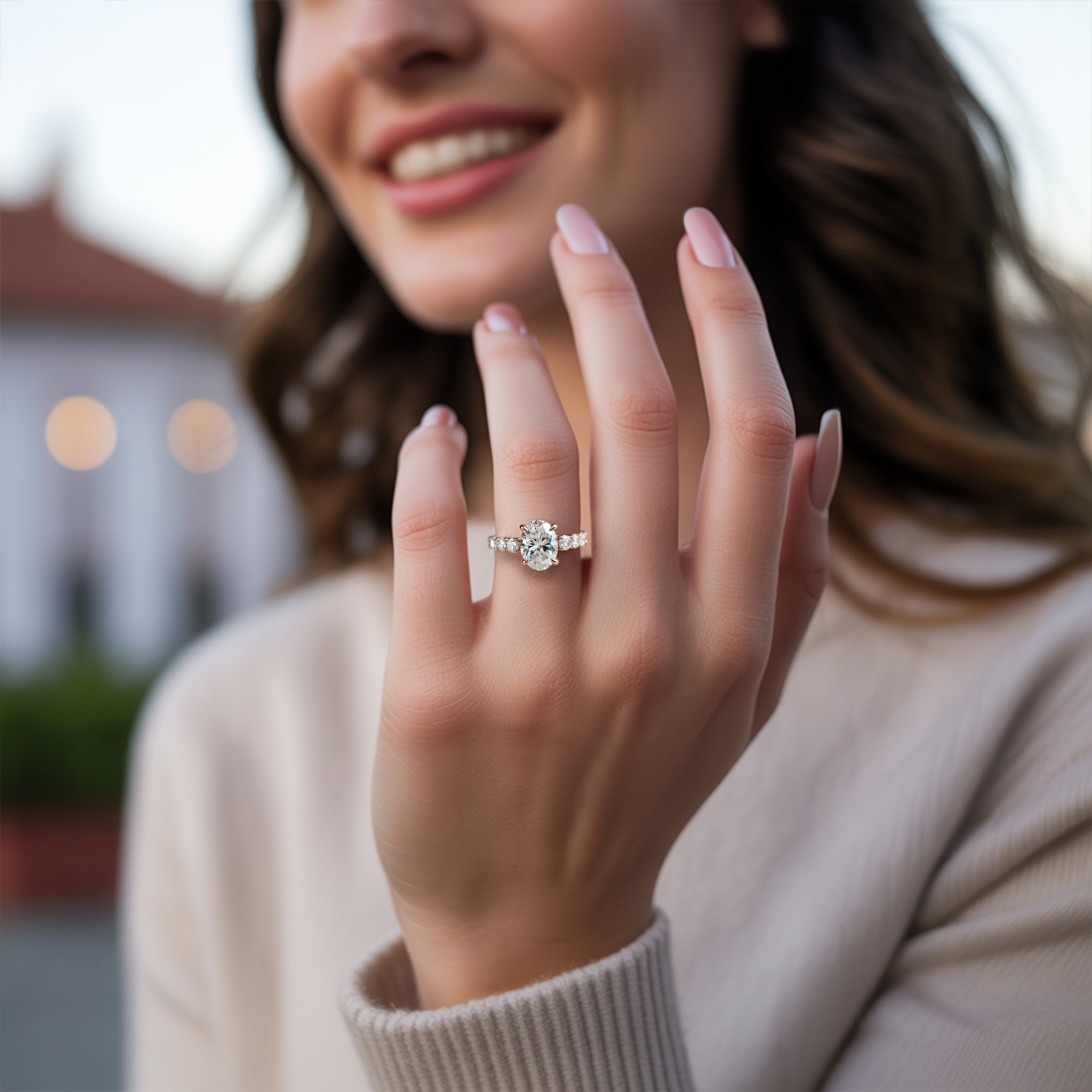 セレスティン 3CT モアッサナイトリング