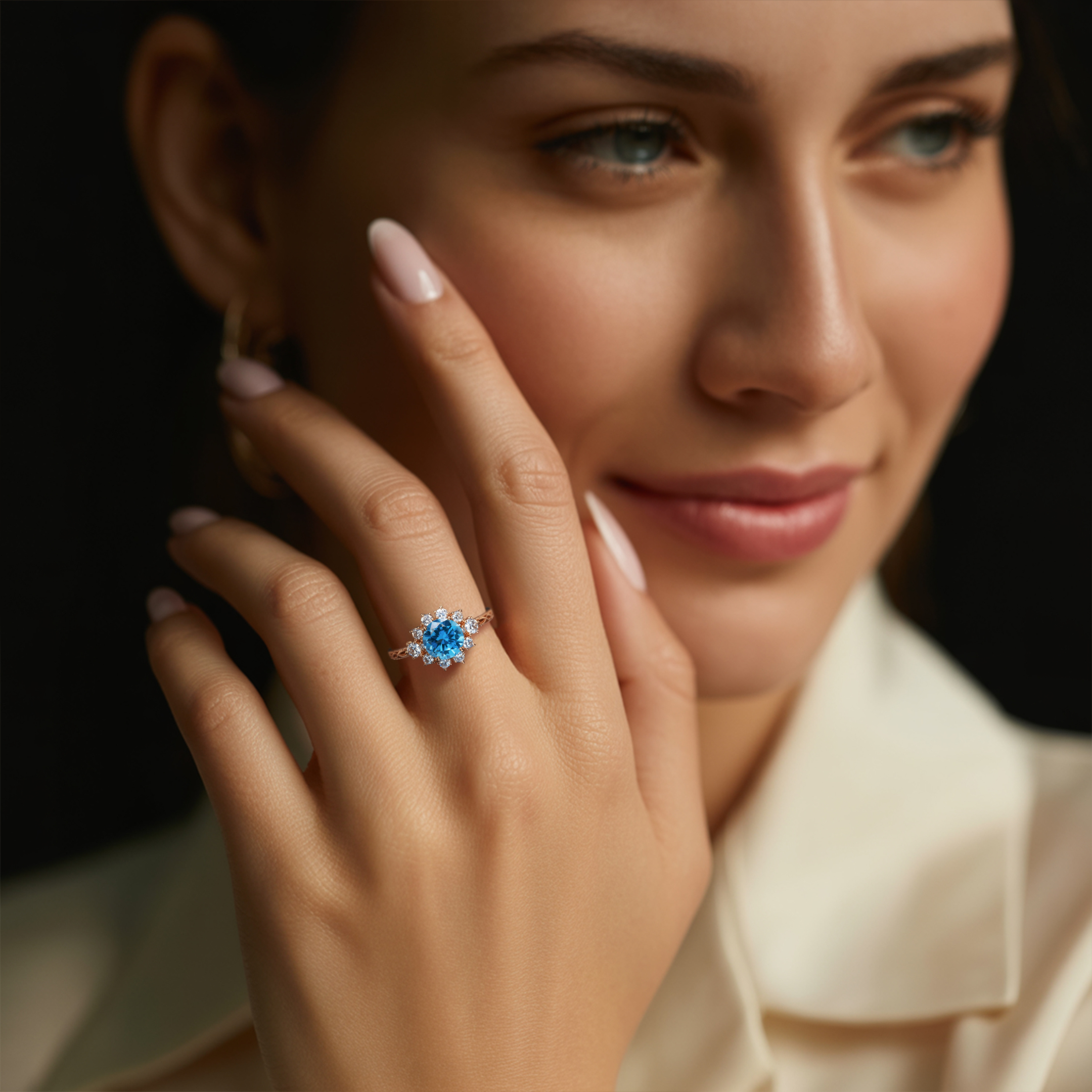 ベサニー - ヴィンテージ モアッサナイトリング