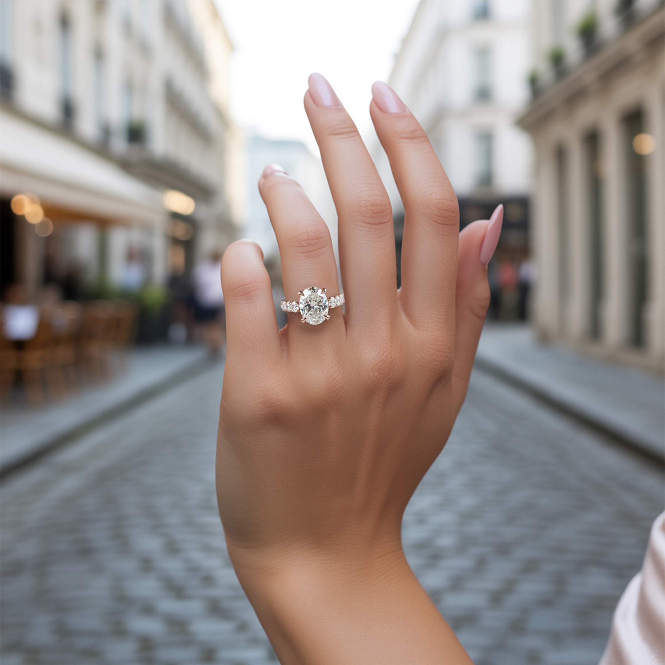 セレスティン 4CT モアッサナイトリング