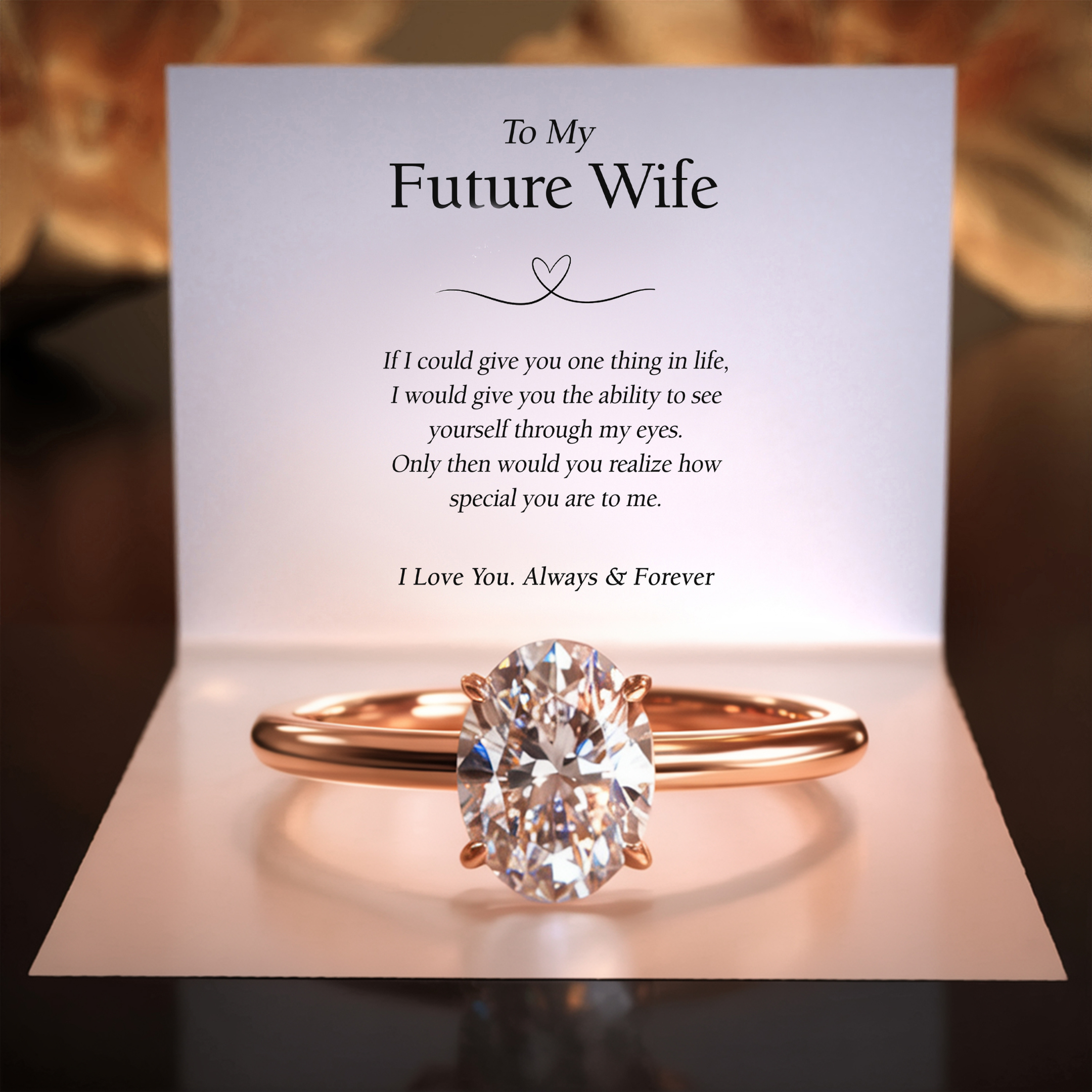 The Luna – Solitaire Moissanite Ring