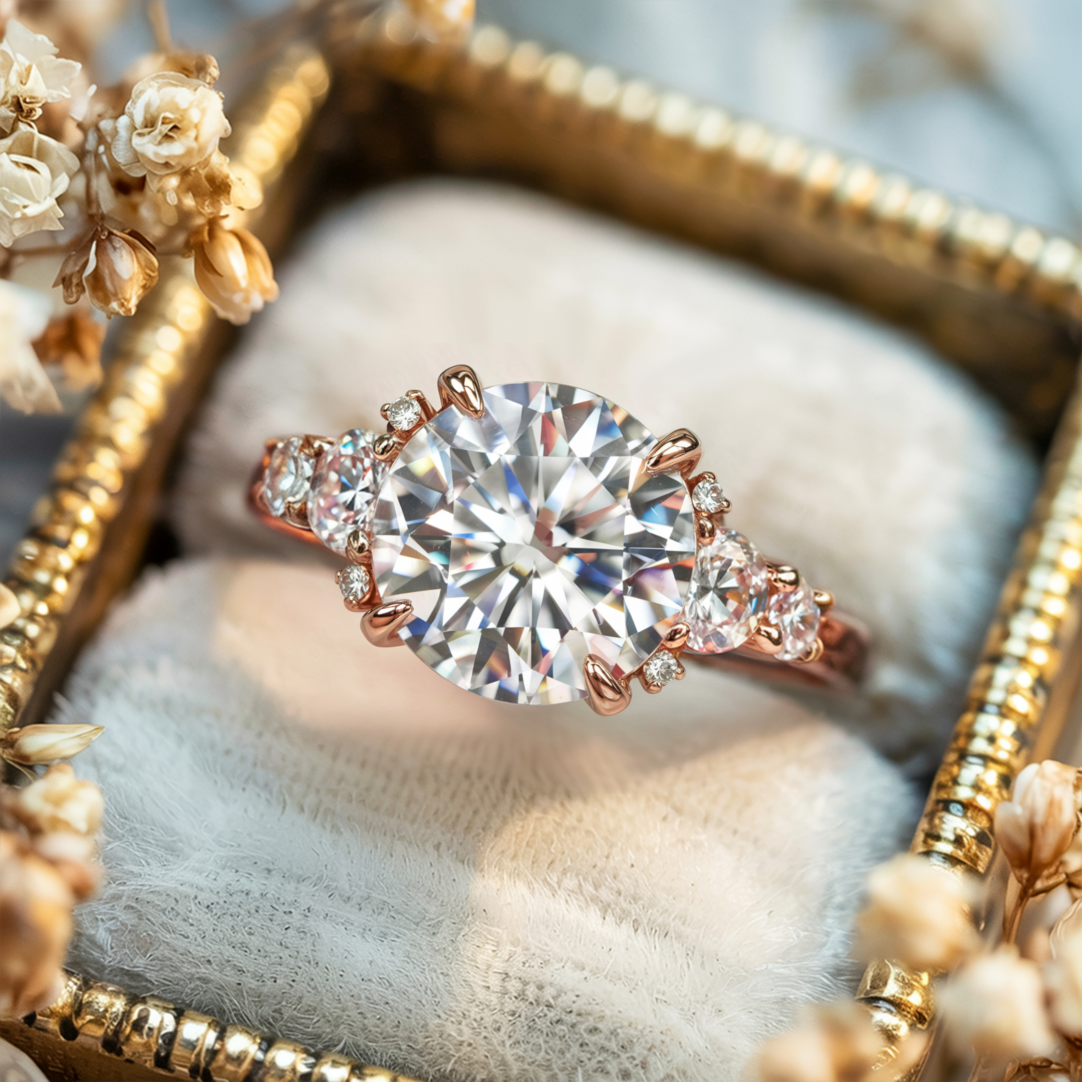 ベラ ジュエル ラウンドカット モアサナイトリング