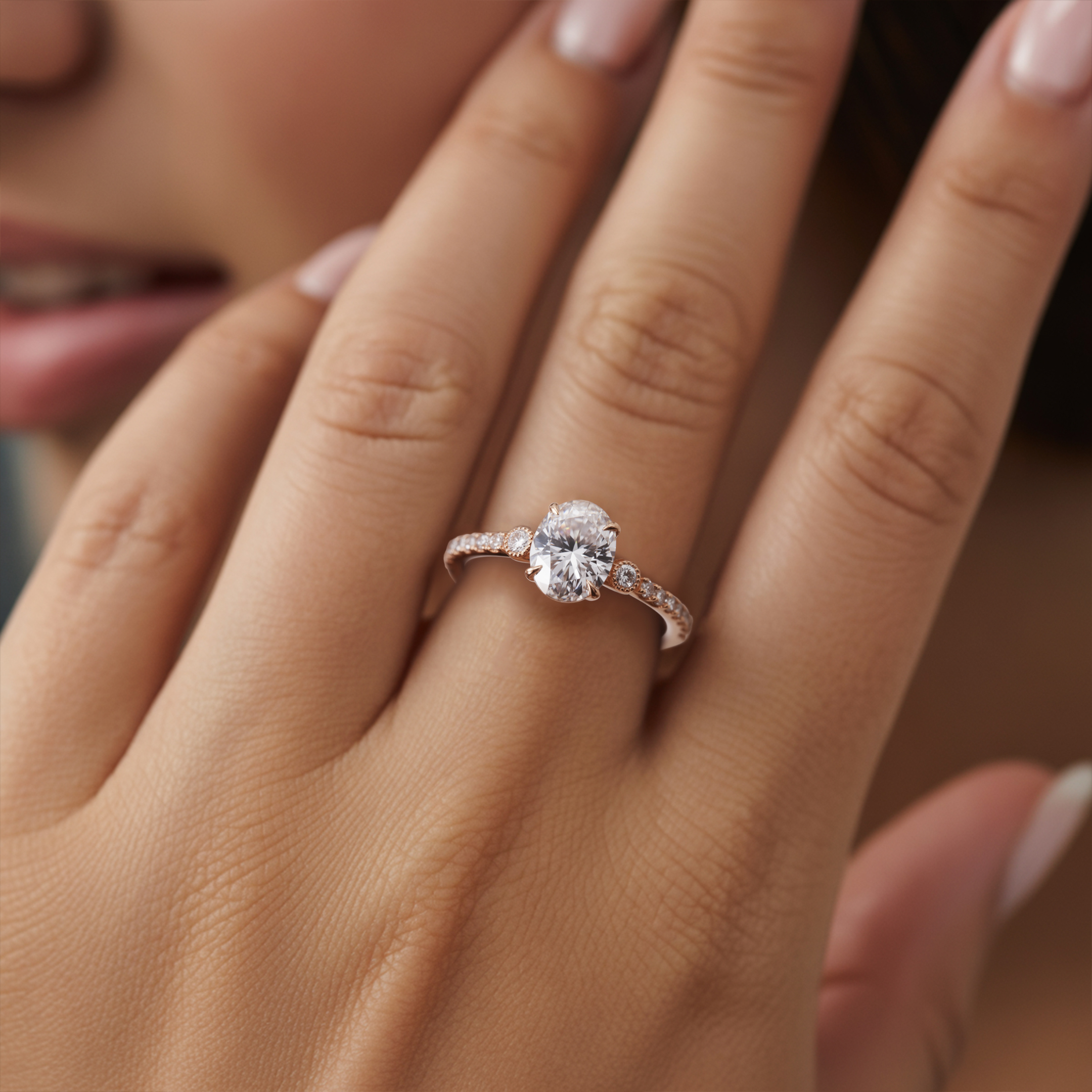 The Luna 1CT Moissanite Ring