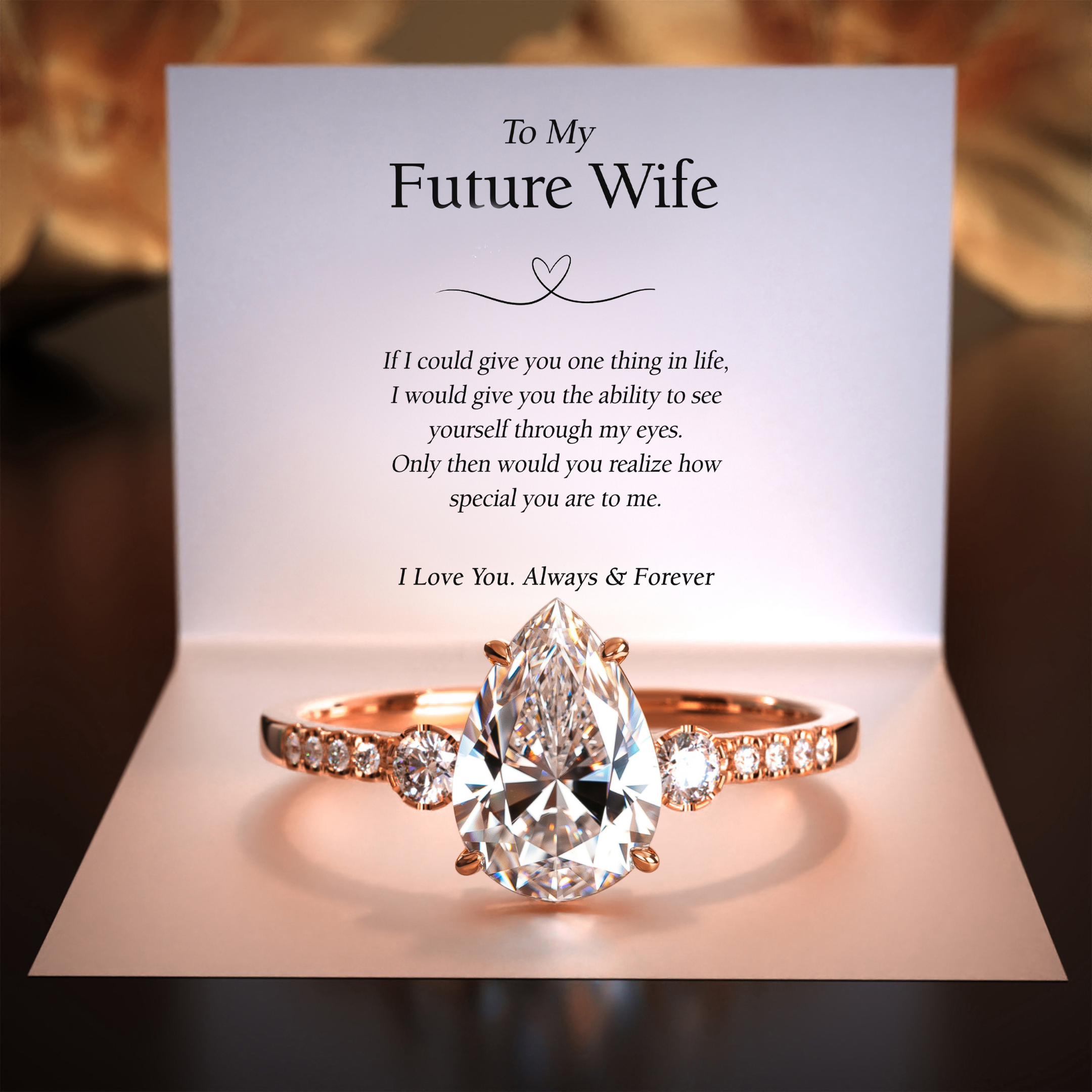 The Luna | 未来の妻へ — ペアカット モアッサナイトリング