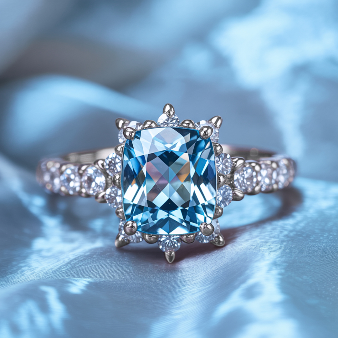 カテリーナ クッションカット モアッサナイトリング