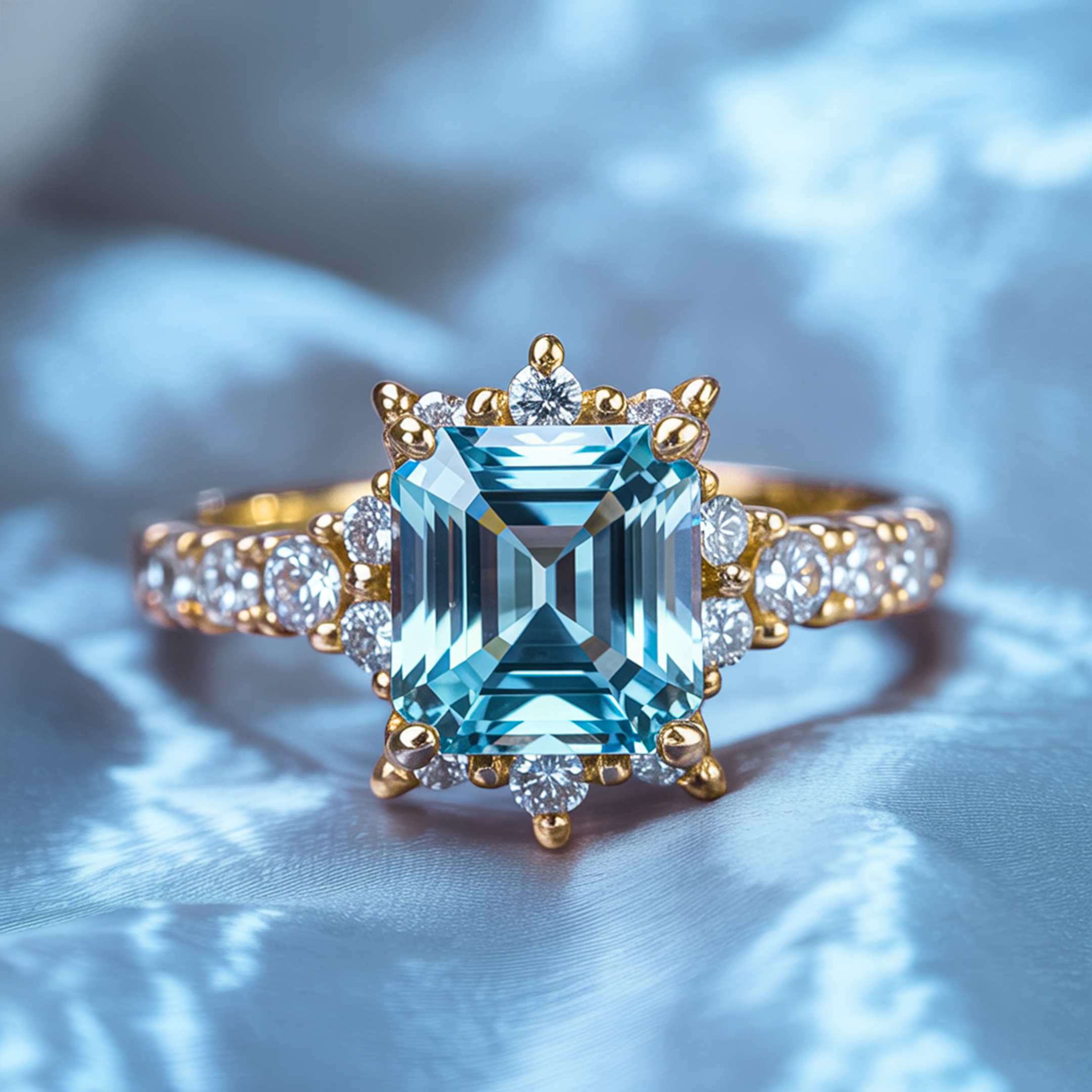 カテリーナ アッシャーカット モアッサナイトリング