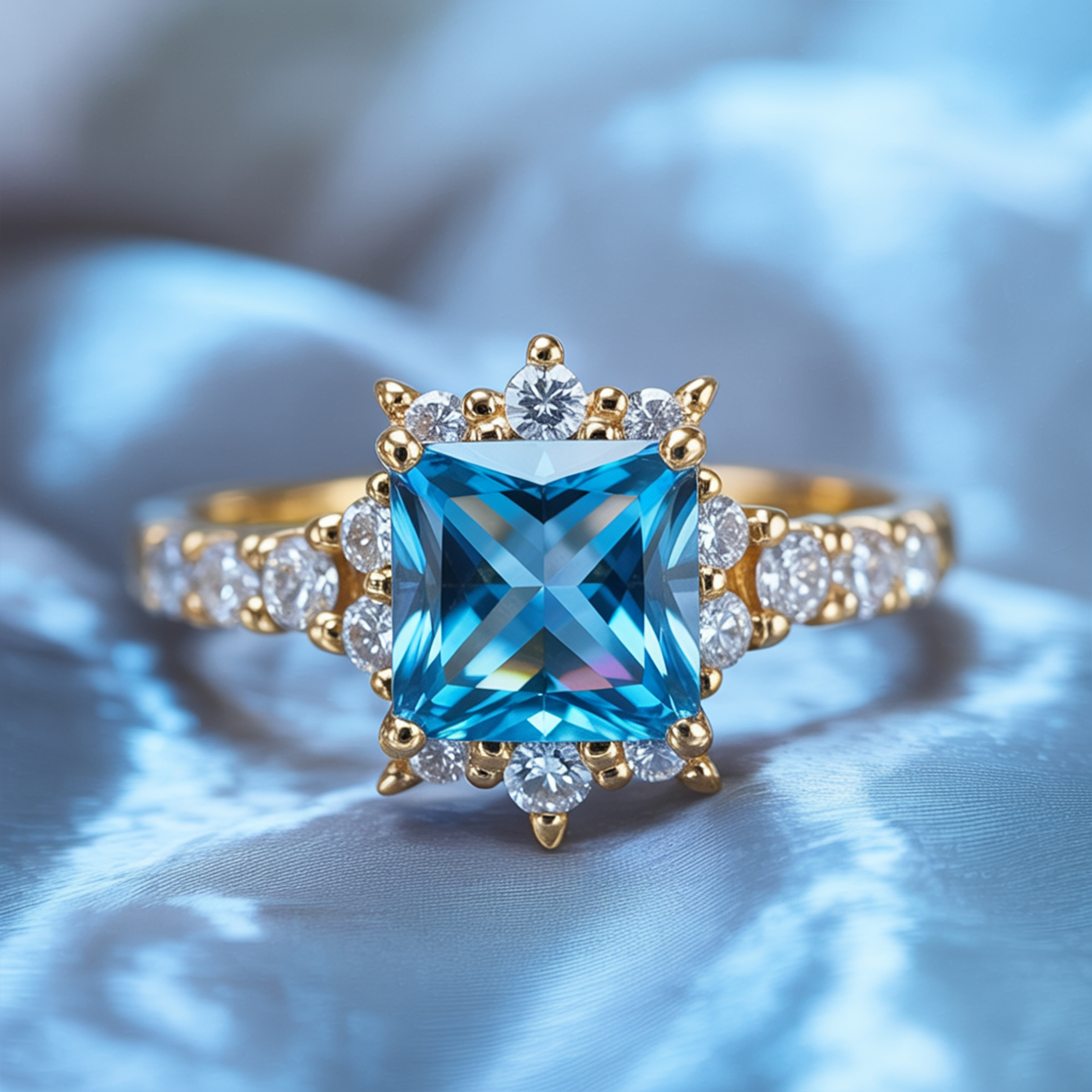 カテリーナ 2CT プリンセスカット モアッサナイトリング