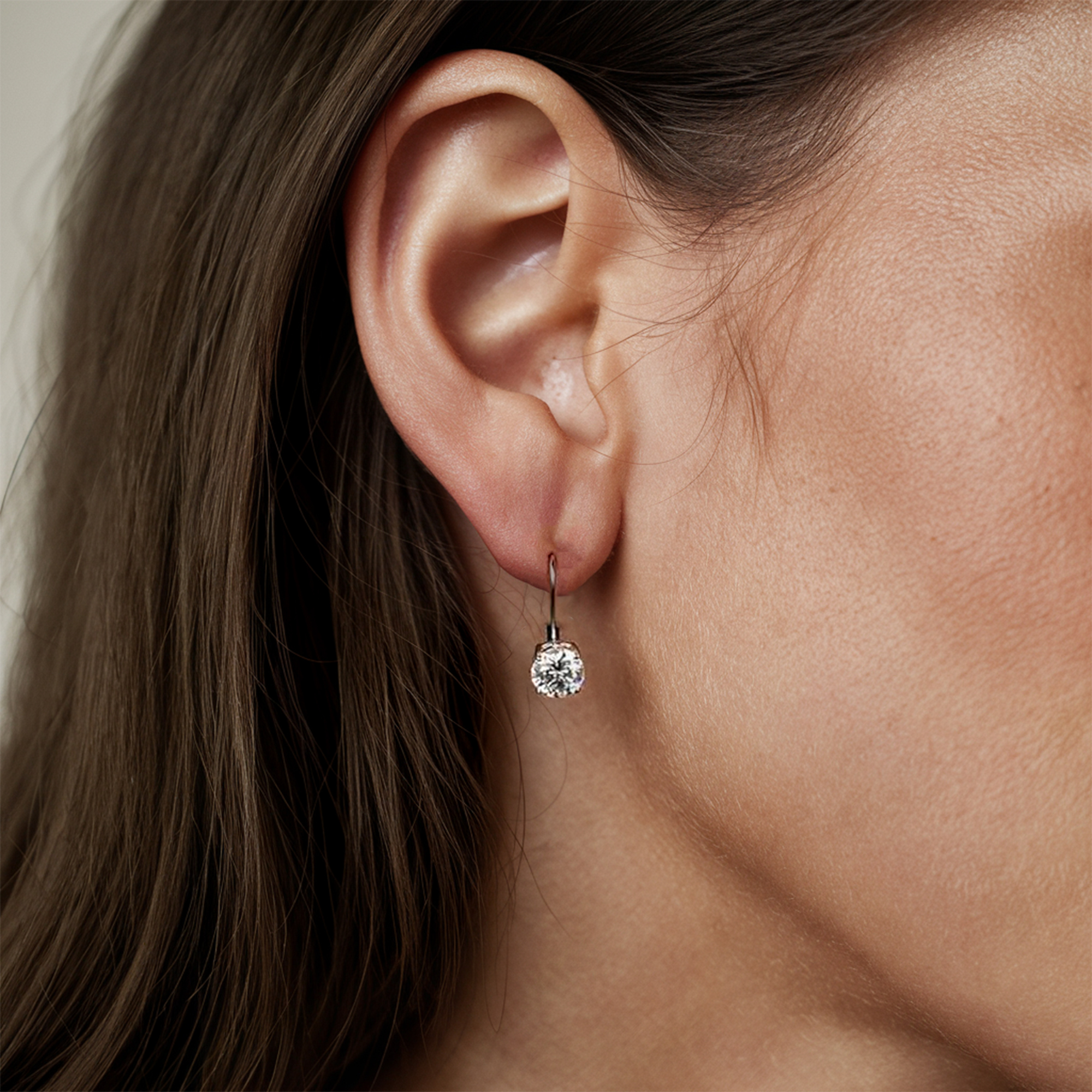 ラウンドカット モアッサナイト フープ