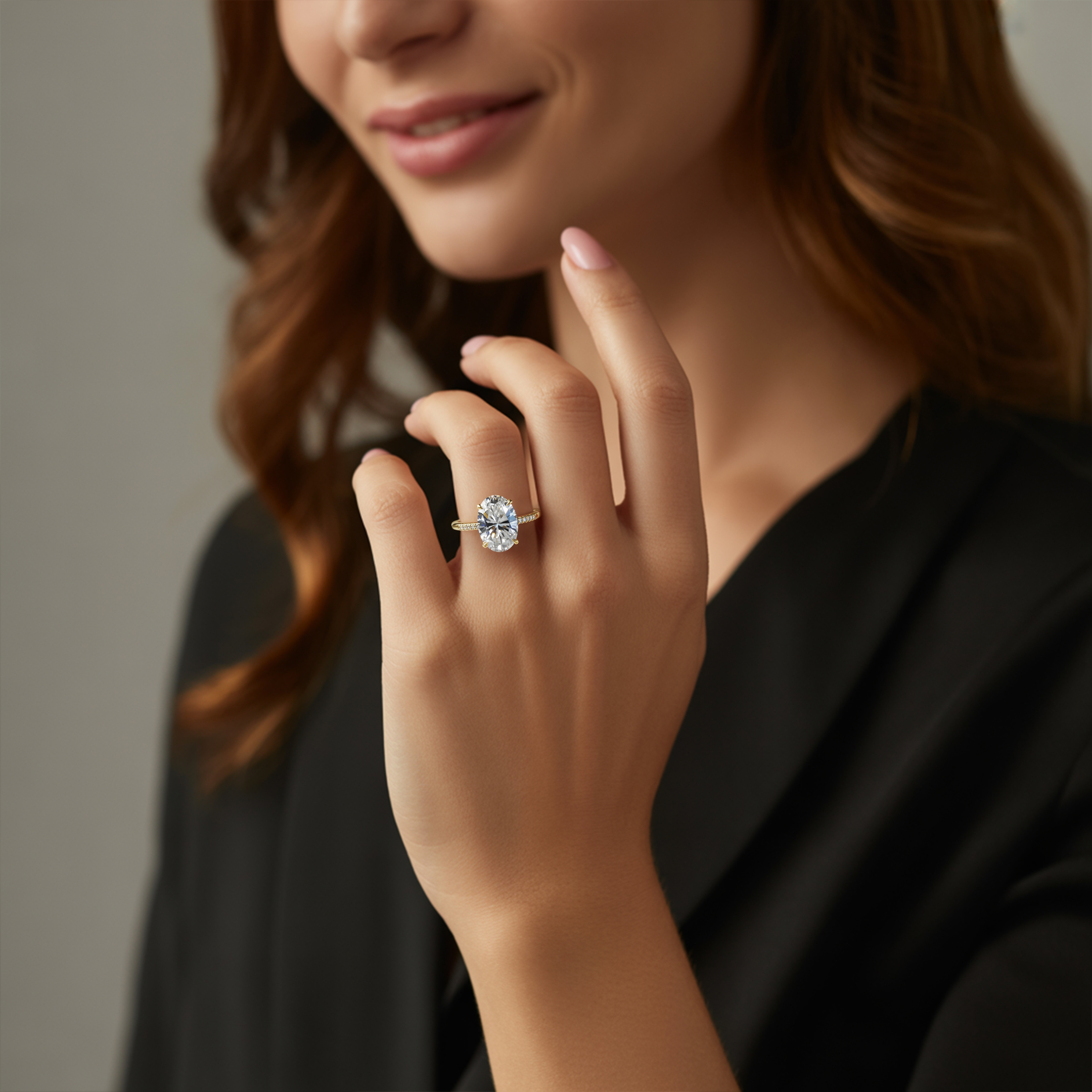 オパライン 3CT モアッサナイトリング