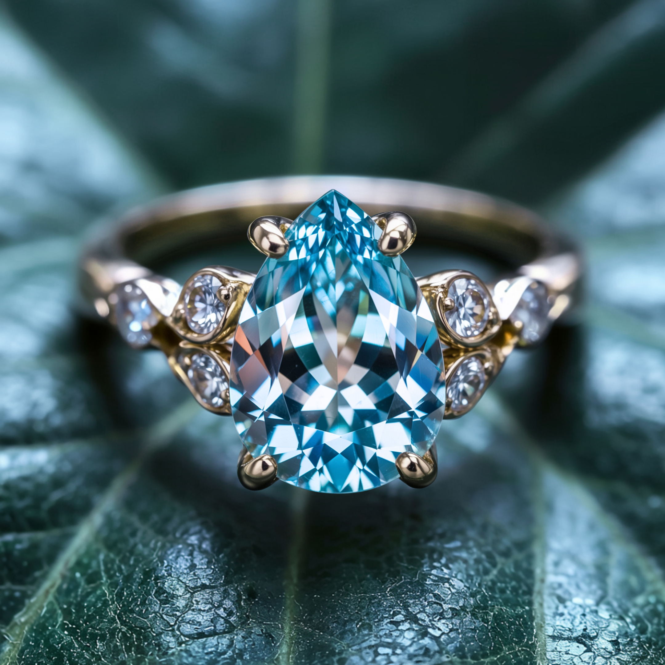 カタリナ ペアカット モアサナイトリング